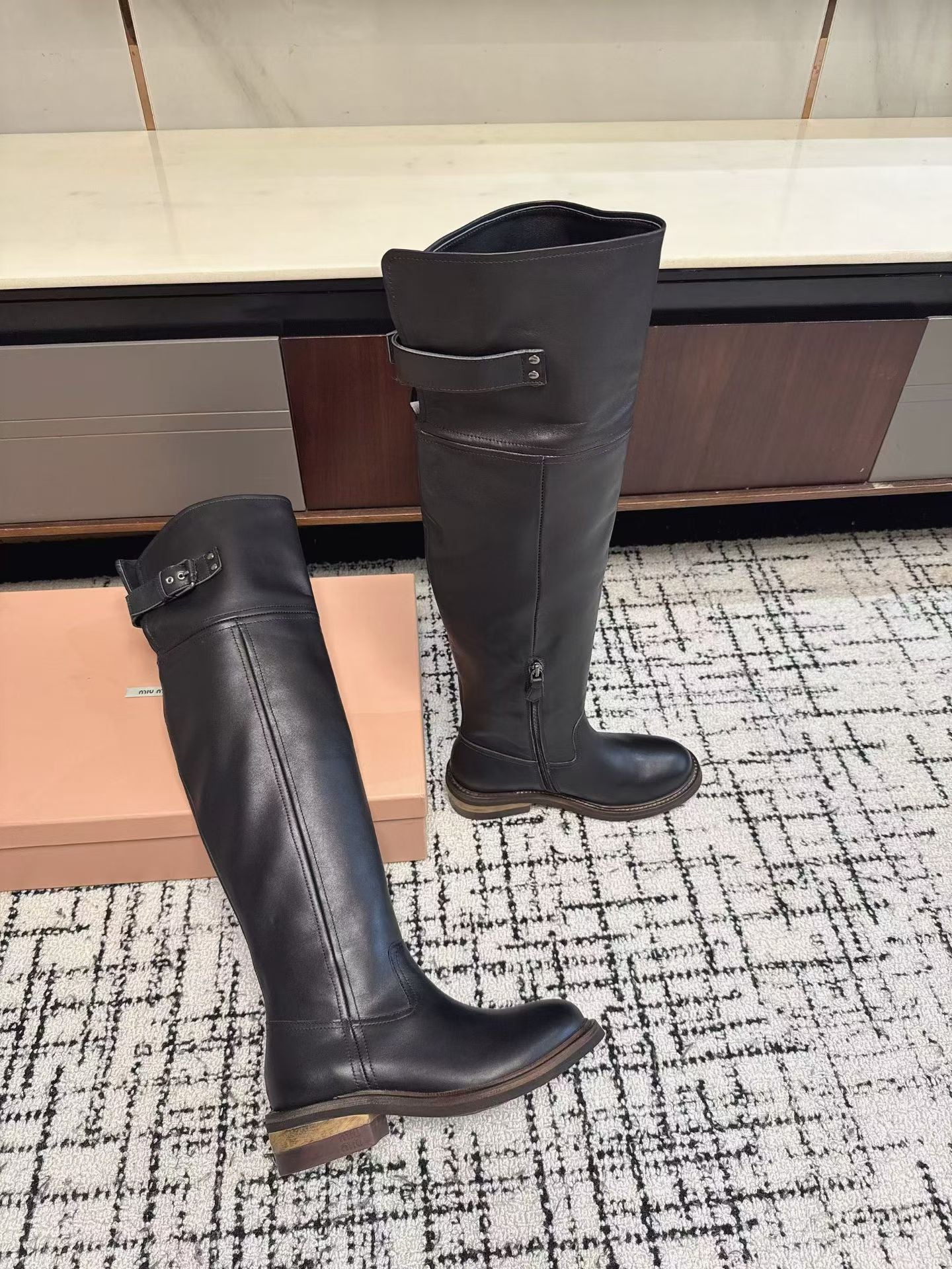 Miu Miu 2026 Over The Knee Boots Cowhide 994614