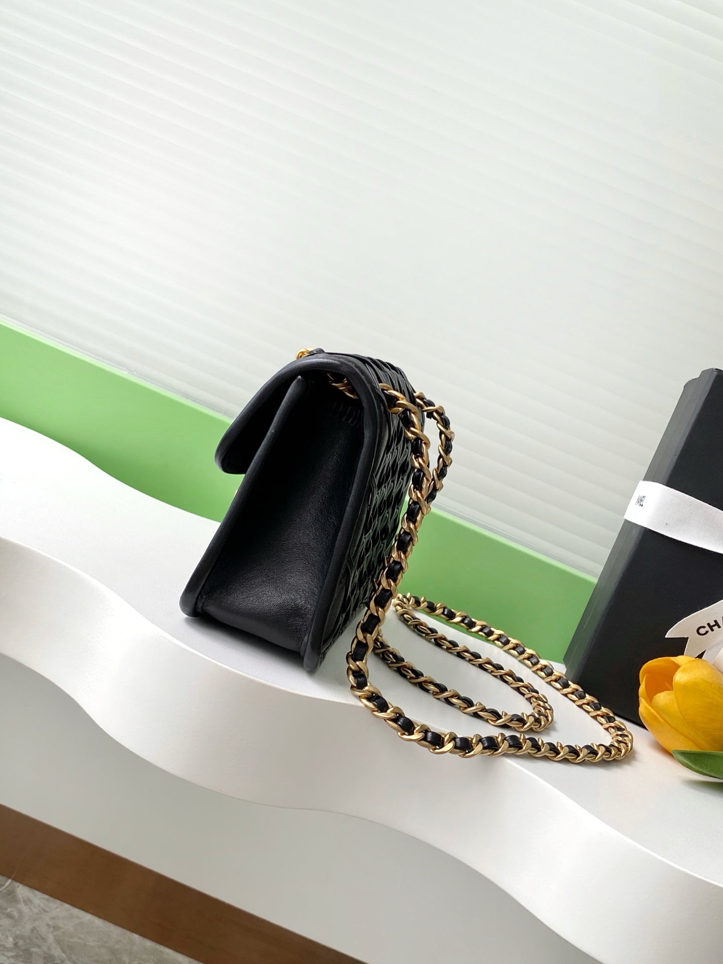 CC 25C Flap Bag 19cm Black Quilted Lambskin