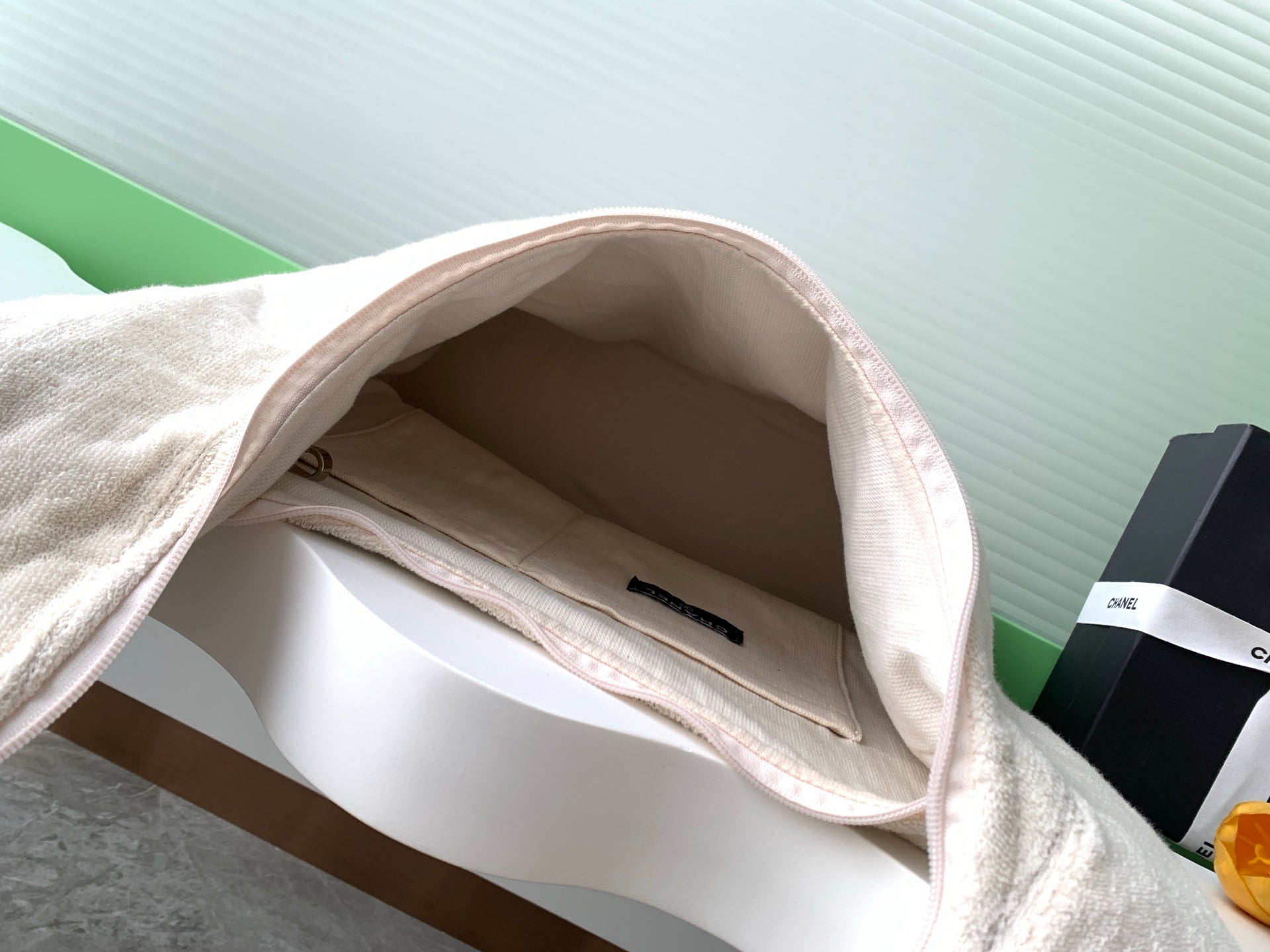 CC 25A Beach Bag 38cm Cream Cotton