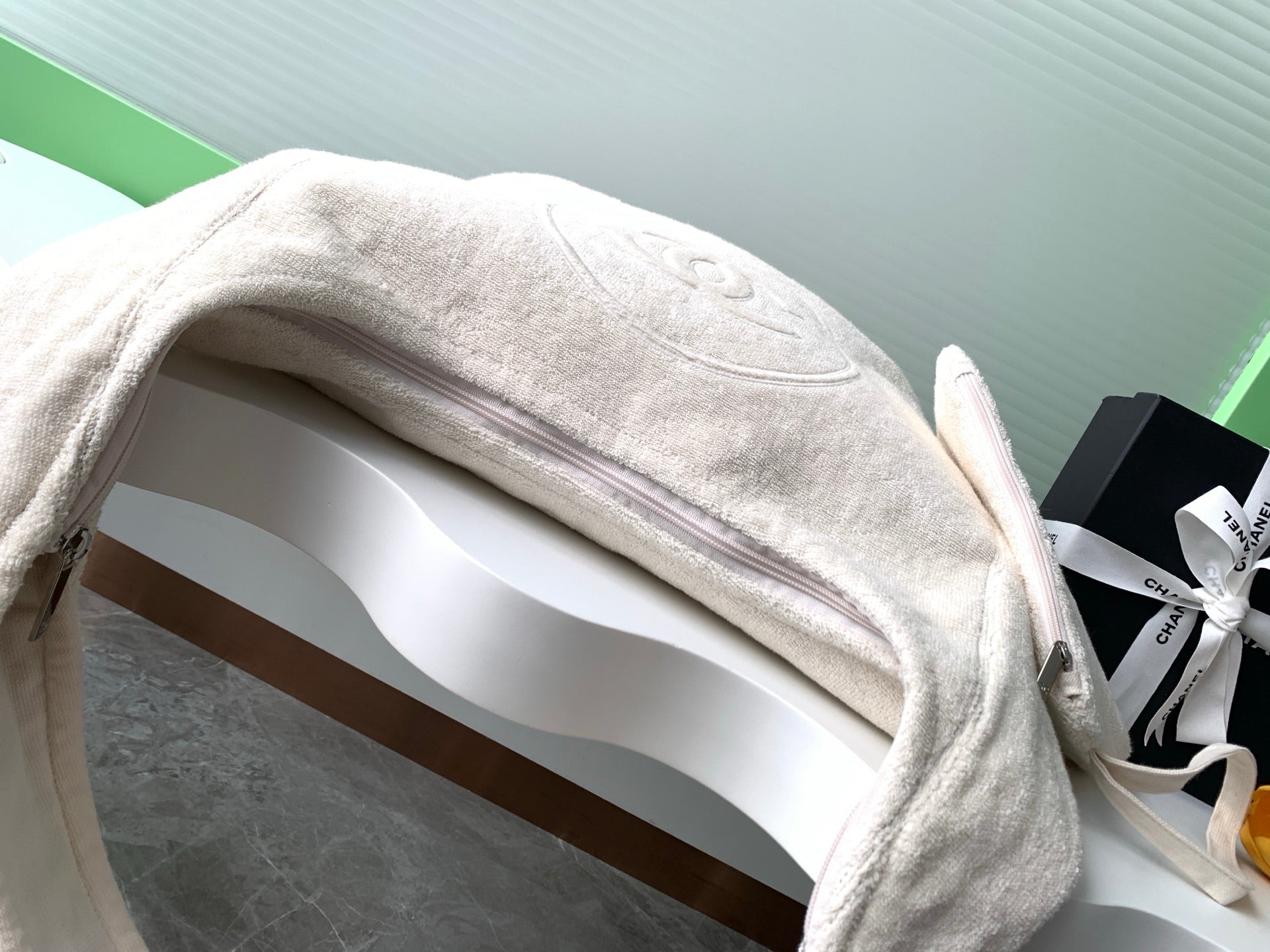 CC 25A Beach Bag 38cm Cream Cotton