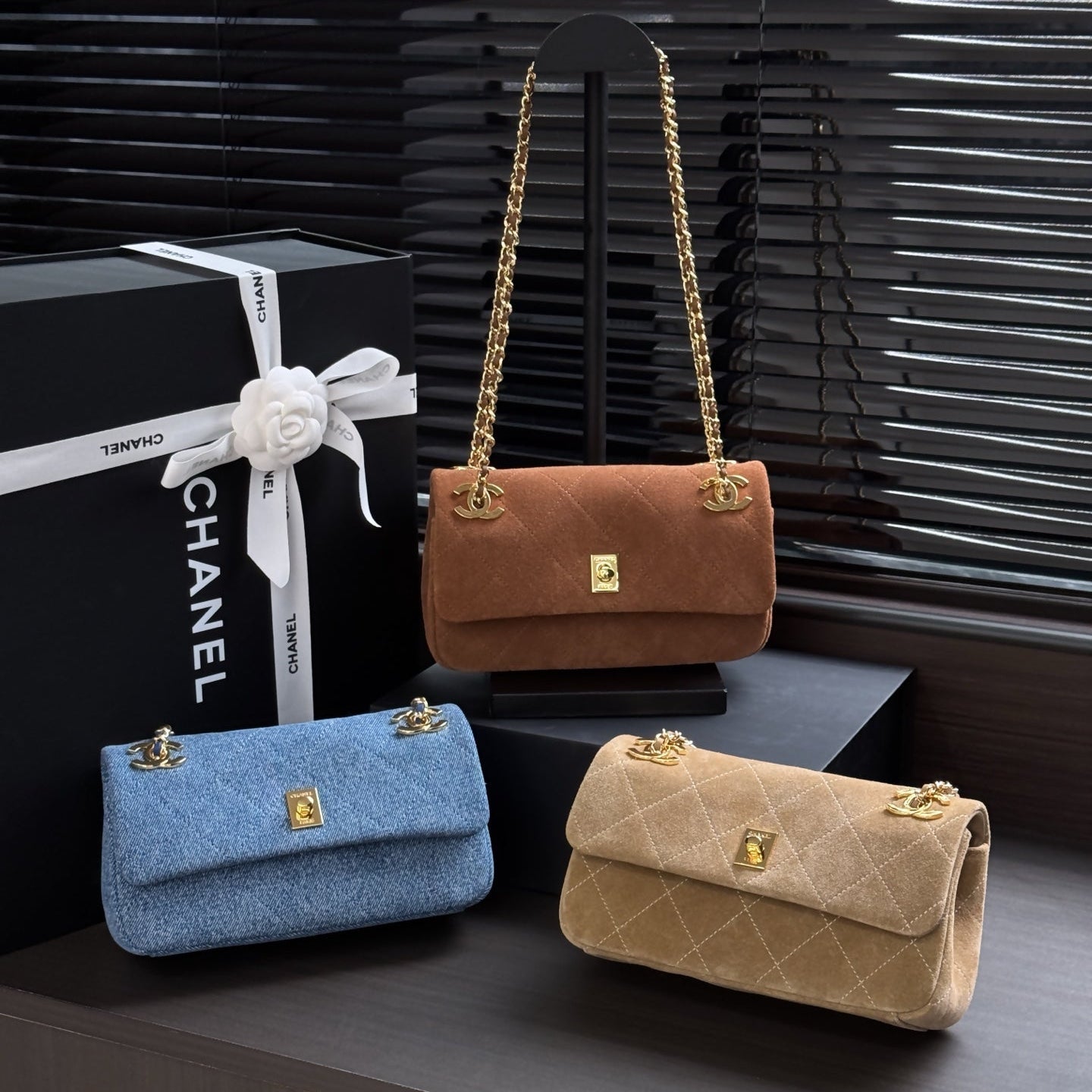 Chanel 2026 Flap Bag Suede And Denim Leather 143089
