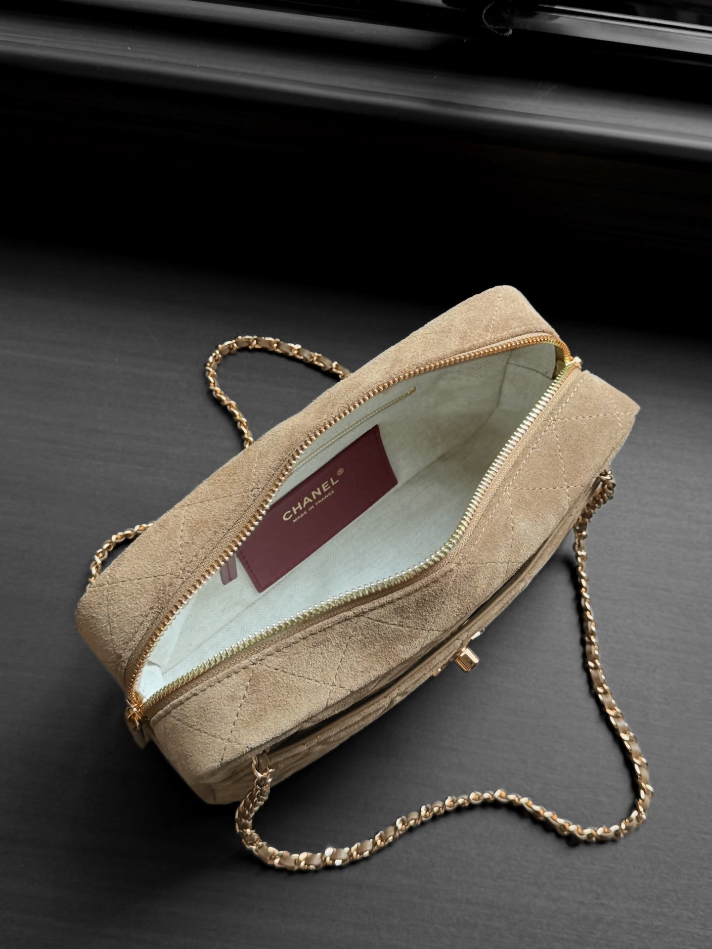 Chanel 2026 Camera Bag 24.5cm Suede Lambskin
