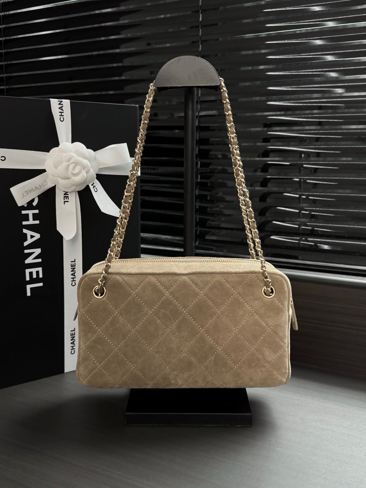 Chanel 2026 Camera Bag 24.5cm Suede Lambskin