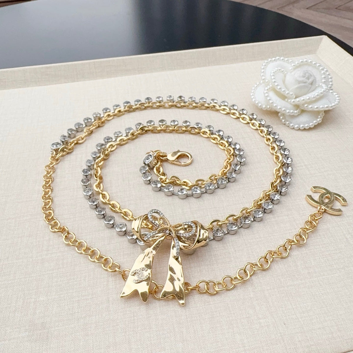 Chanel 2026 Bow Charm Chain Belt 201306