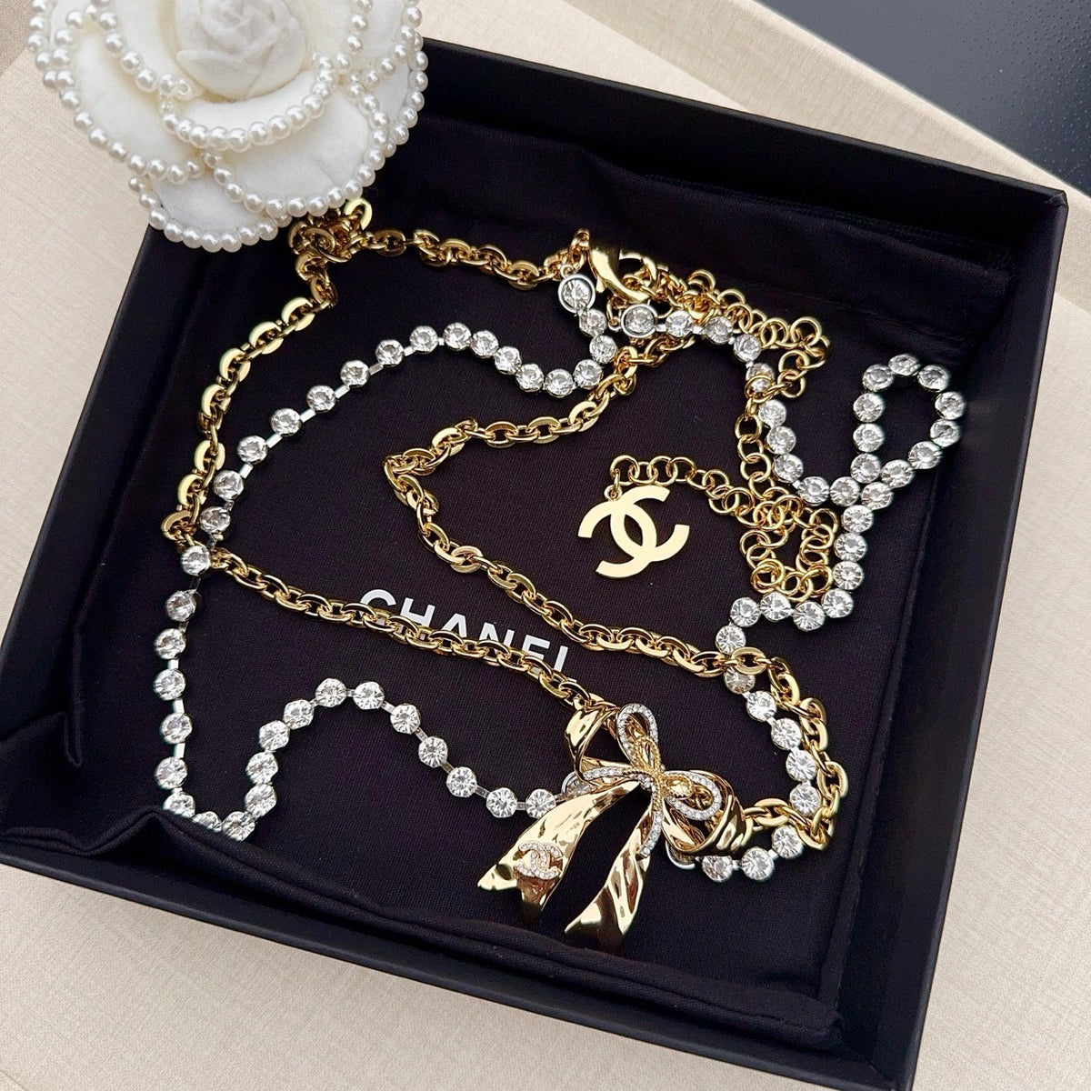 Chanel 2026 Bow Charm Chain Belt 201306