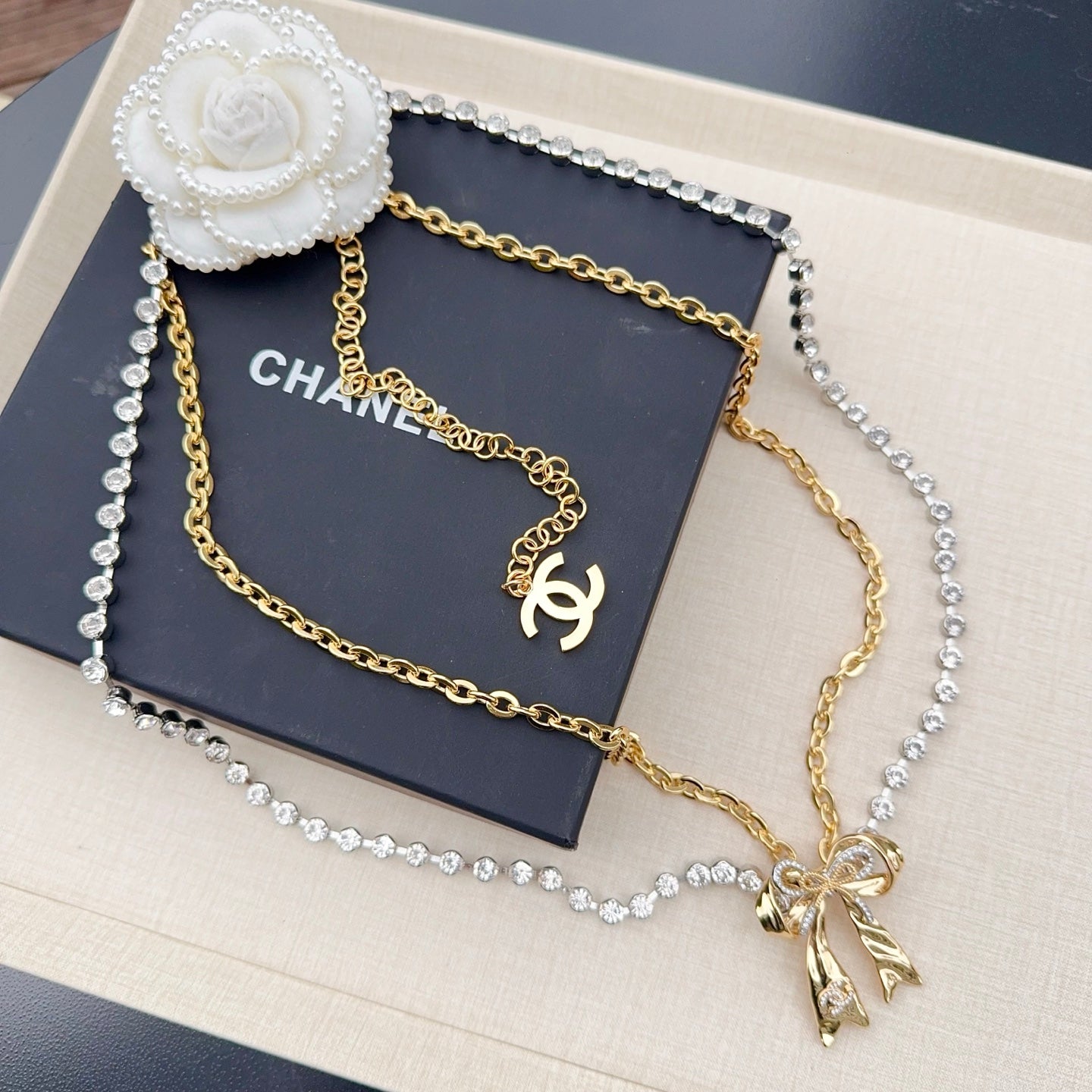 Chanel 2026 Bow Charm Chain Belt 201306
