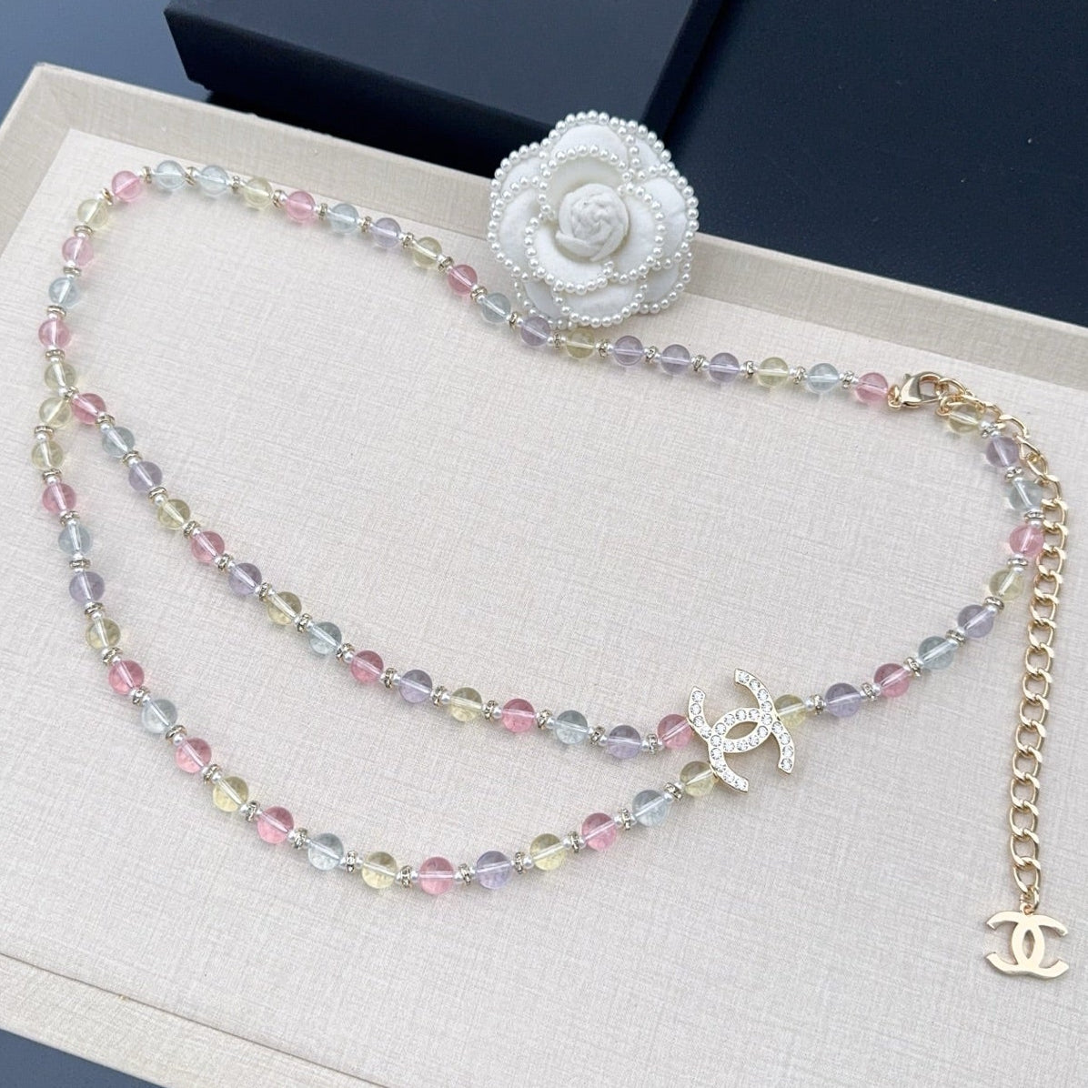 Chanel 2026 Crystal Beads Paired Waist Chain Belt 205833