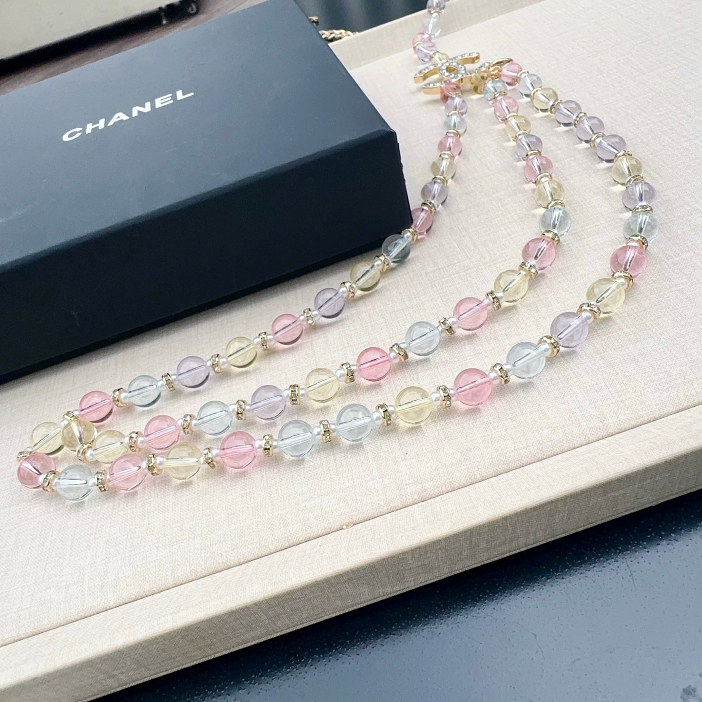 Chanel 2026 Crystal Beads Paired Waist Chain Belt 205833