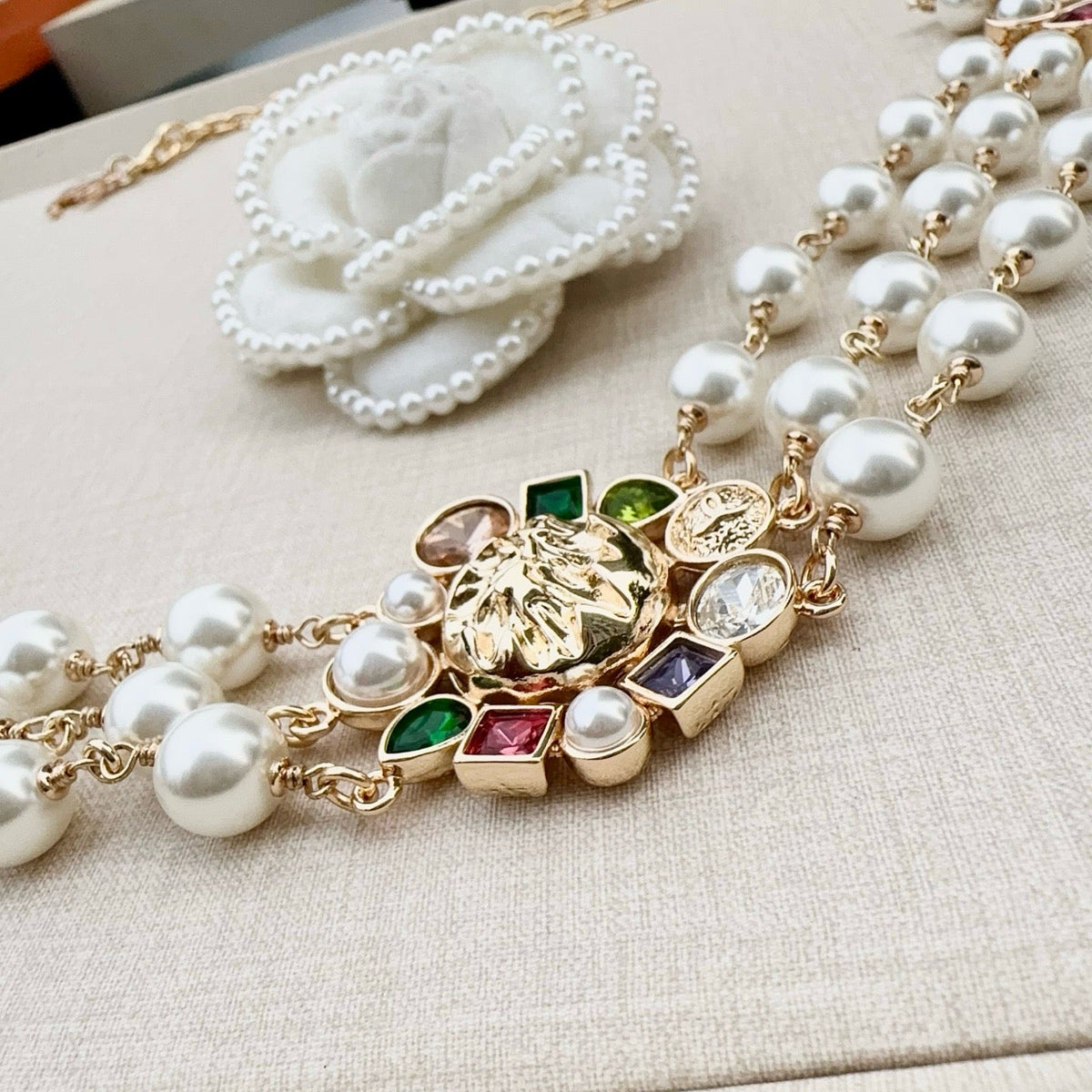 Chanel 2026 Pearl Choker Camellia Charm Belt 205839