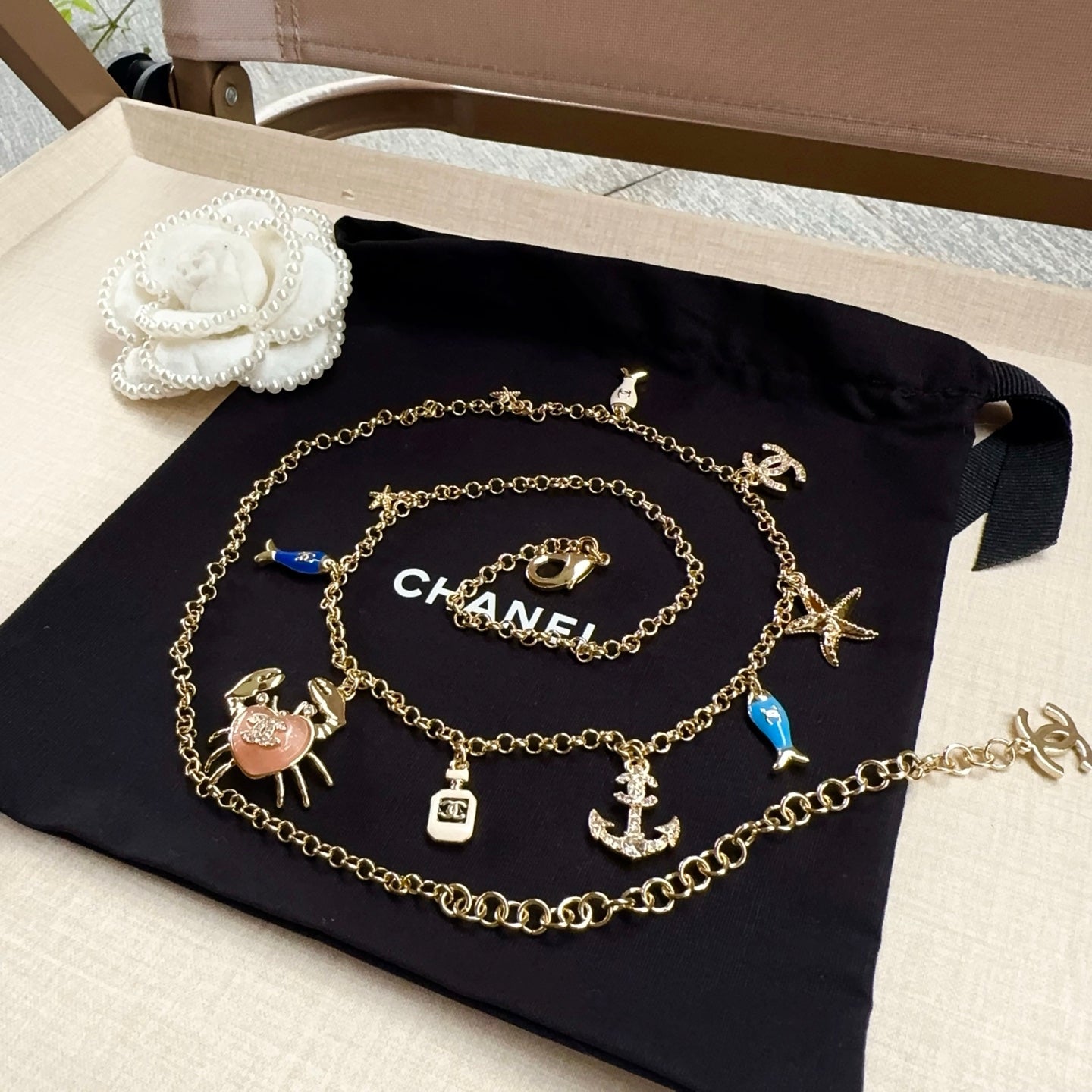 Chanel 2026 Ocean-Themed Charm Chain Belt 207163