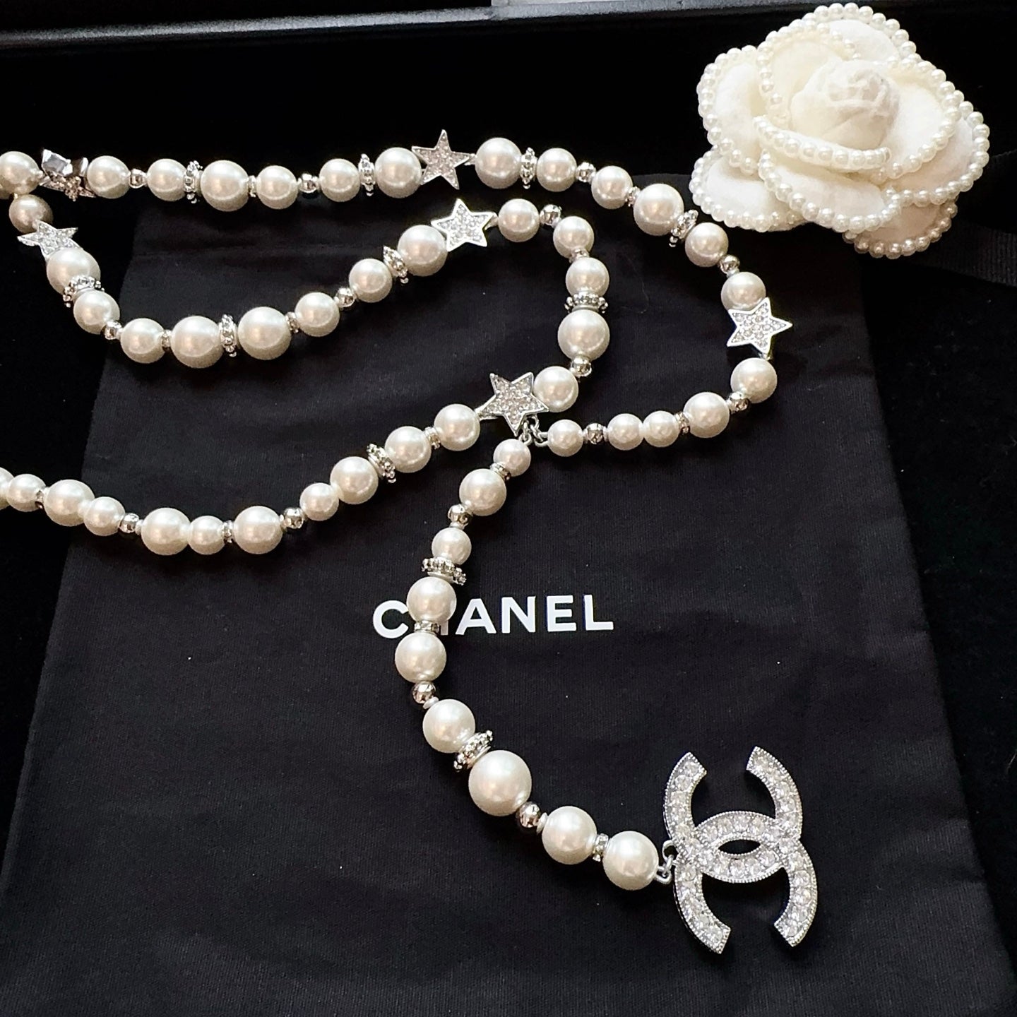 Chanel 2026 Pearl Star Charm Chain Belt 212351