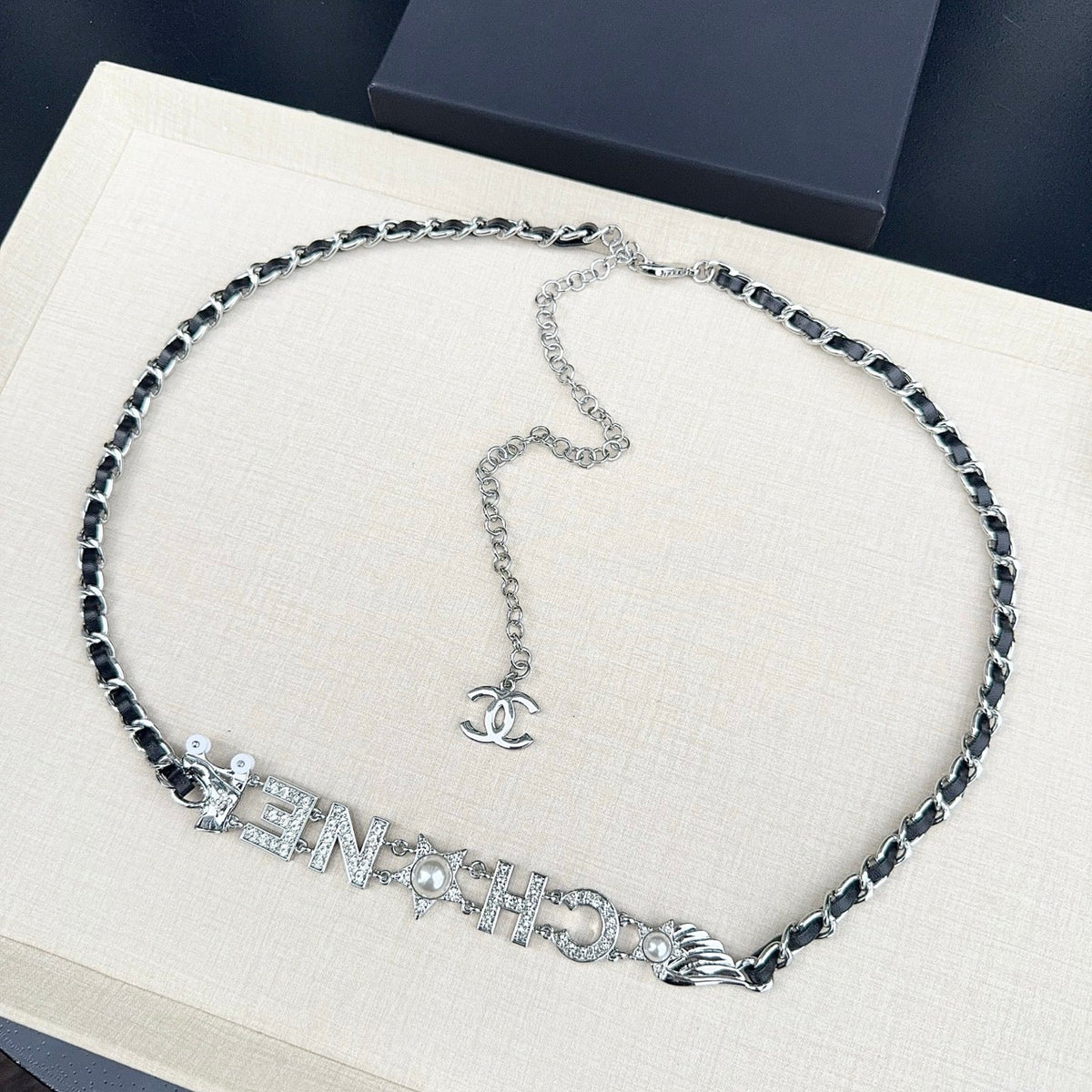 Chanel 2026 Crystal CC Logo Chain Belt 212349
