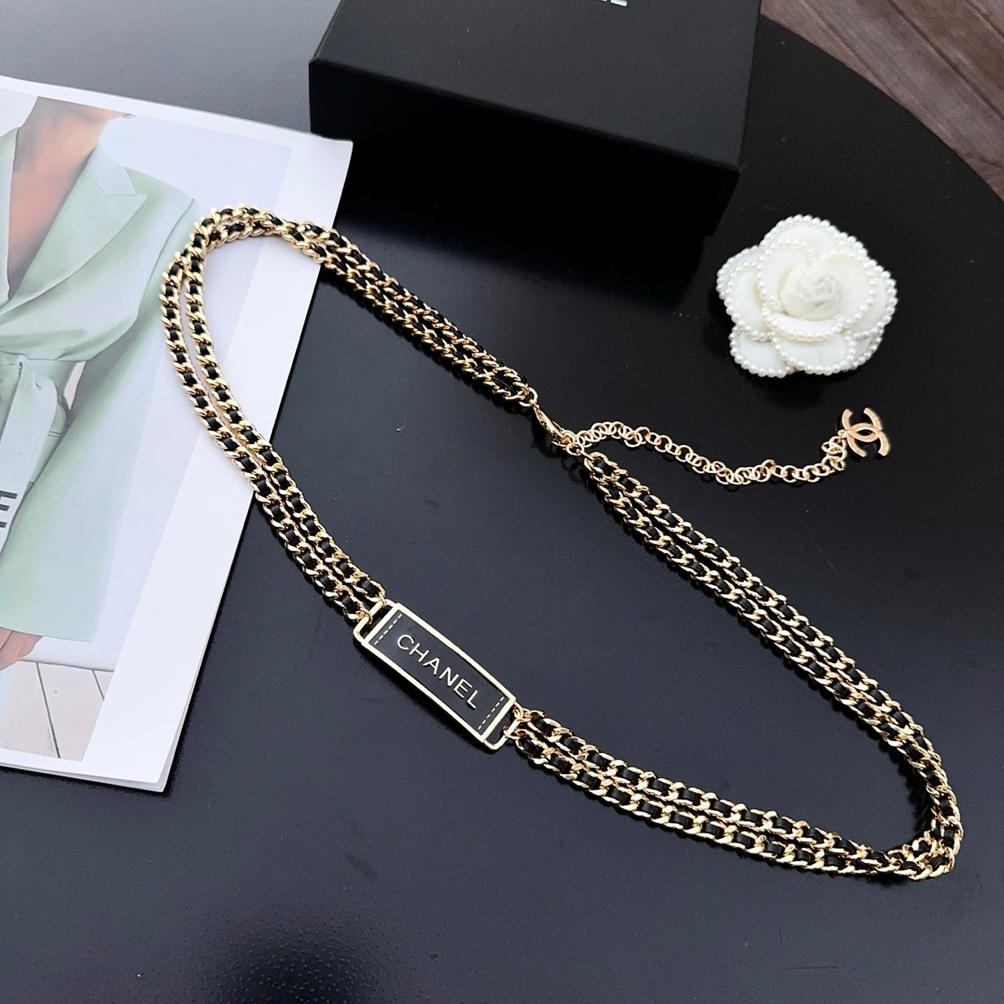 Chanel 2026 CC Logo Plaque Waist Belt 213244