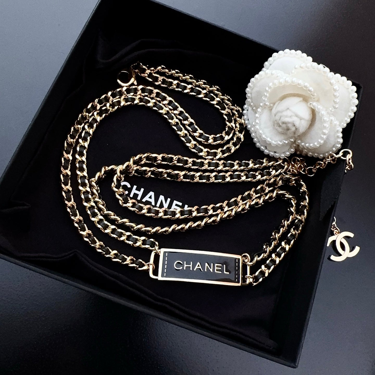 Chanel 2026 CC Logo Plaque Waist Belt 213244