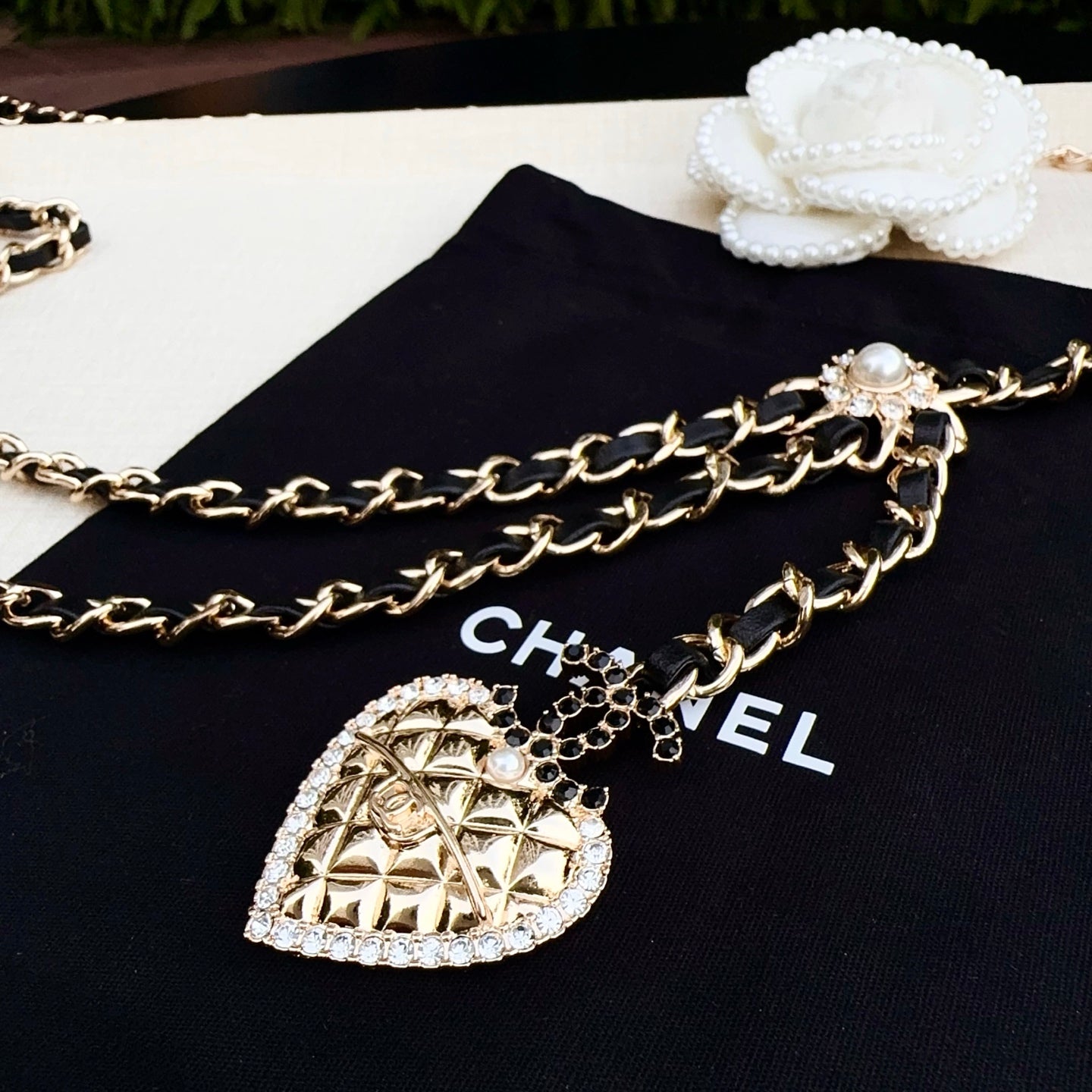 Chanel 2026 Crystal Charm Chain Belt 215186