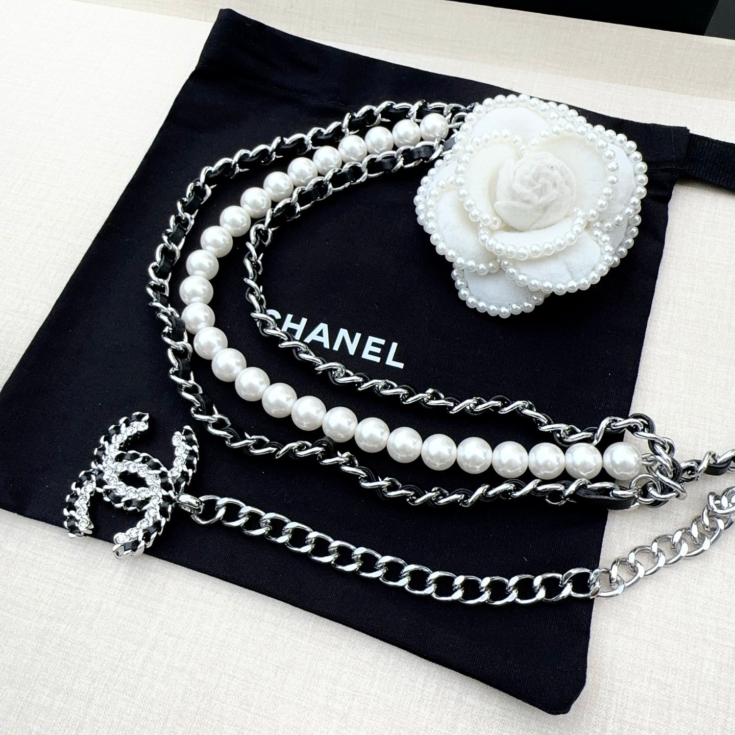Chanel 2026 Pearl Waist Chain Belt 215177