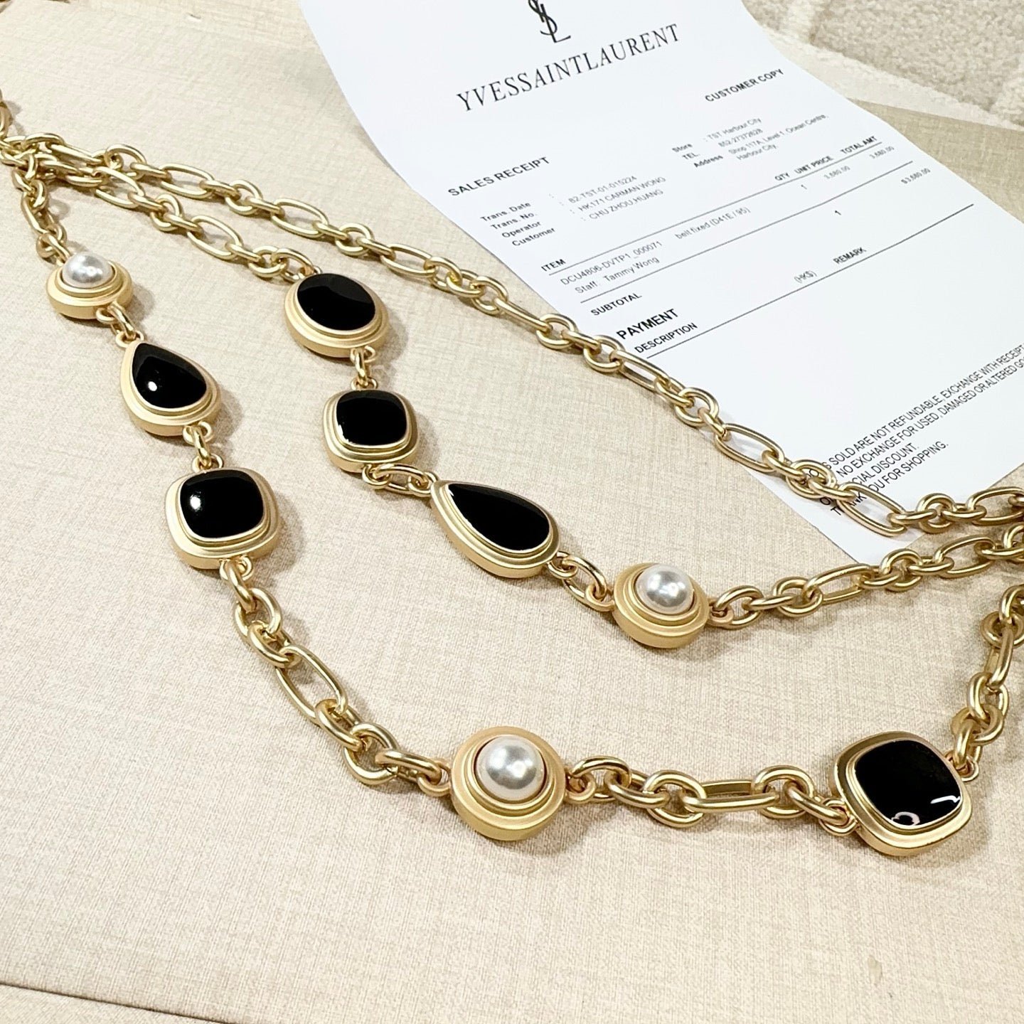 Saint Laurent 2026 Cassandre Chain Belt 215110