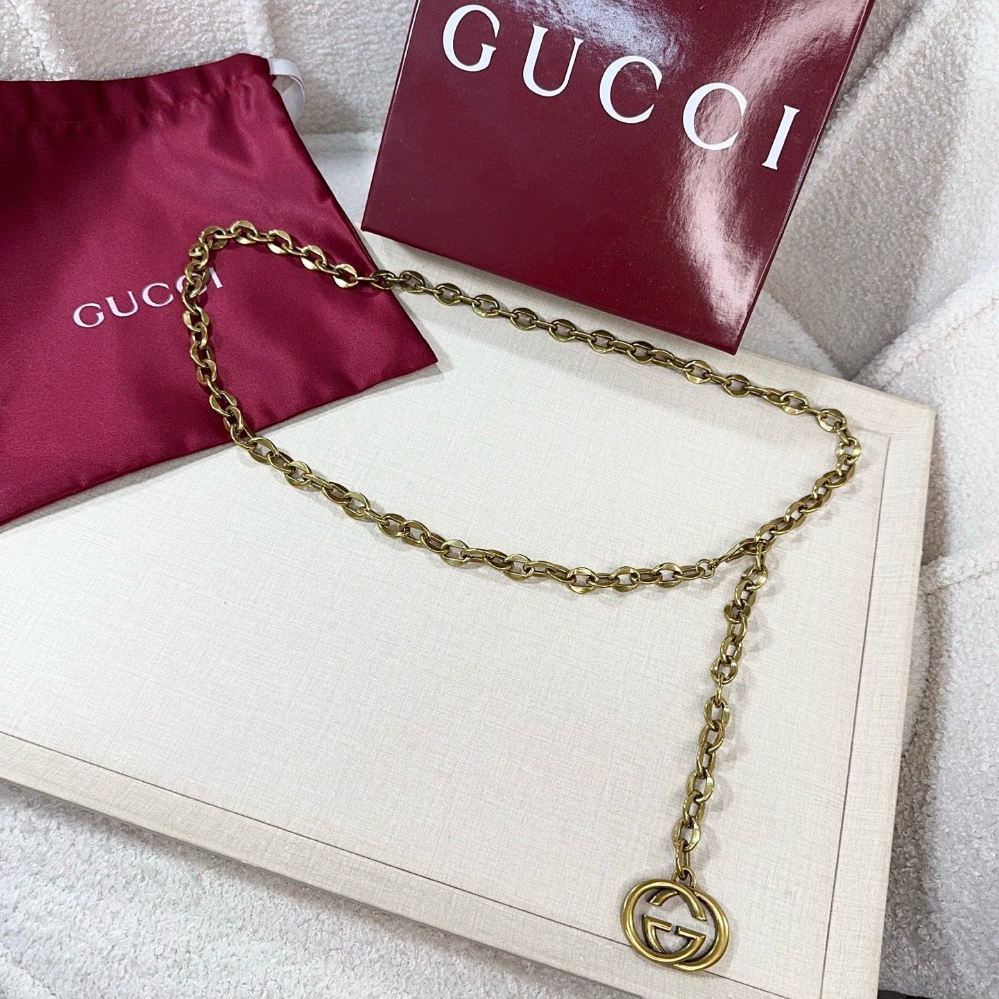 Gucci 2026 Waist Chain Belt Gold 215204