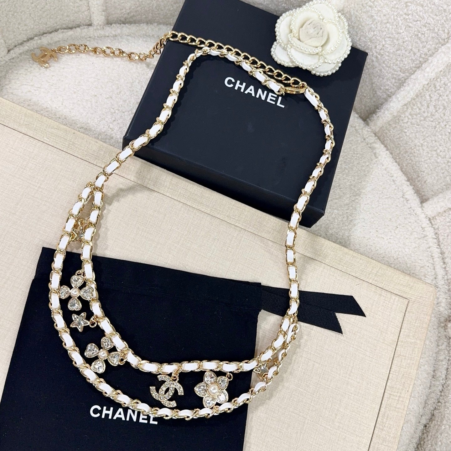 Chanel 2026 Floral Charm Chain Belt 215731