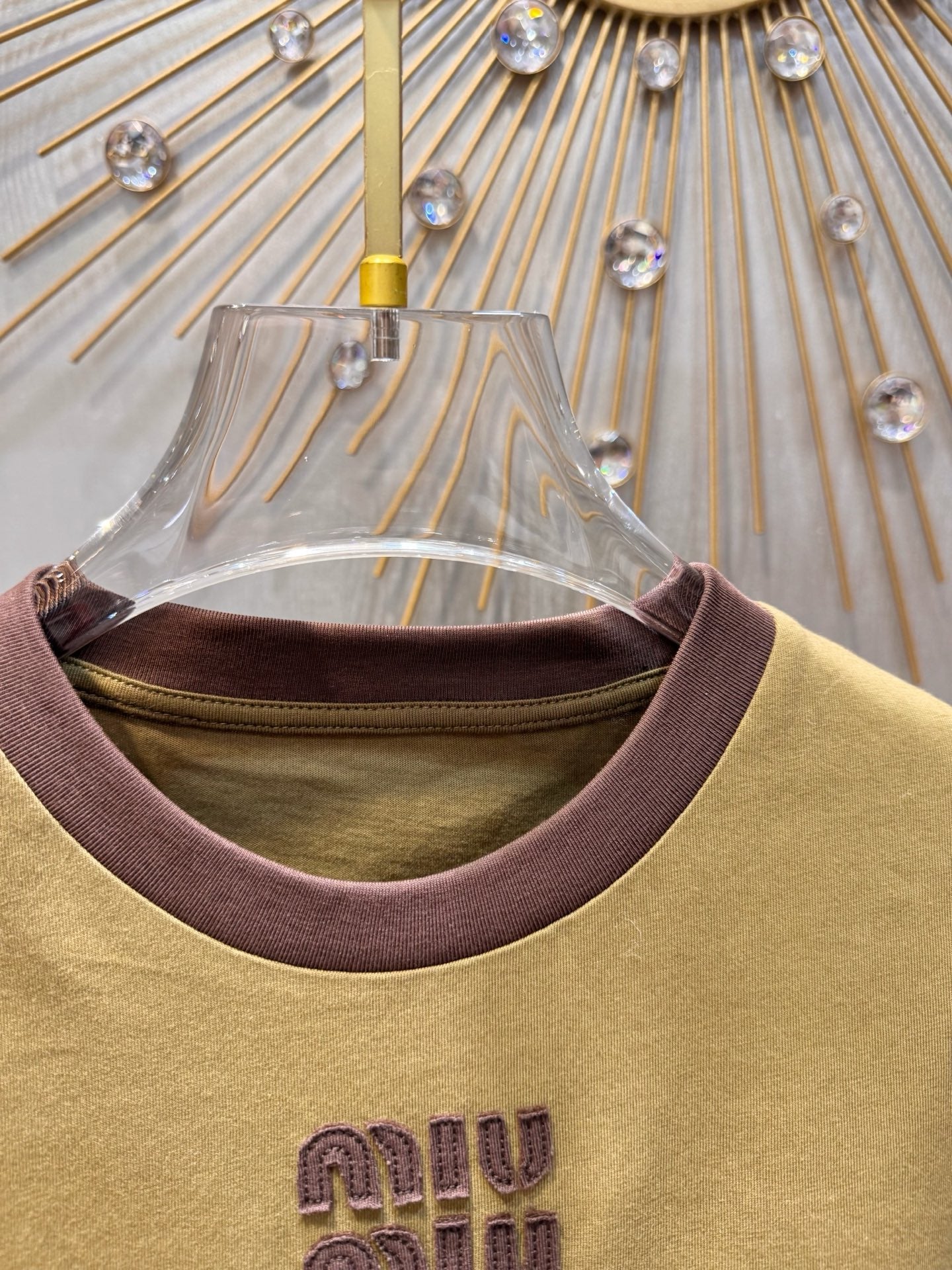 Miumiu 2026 T-shirt Olive Green Cotton