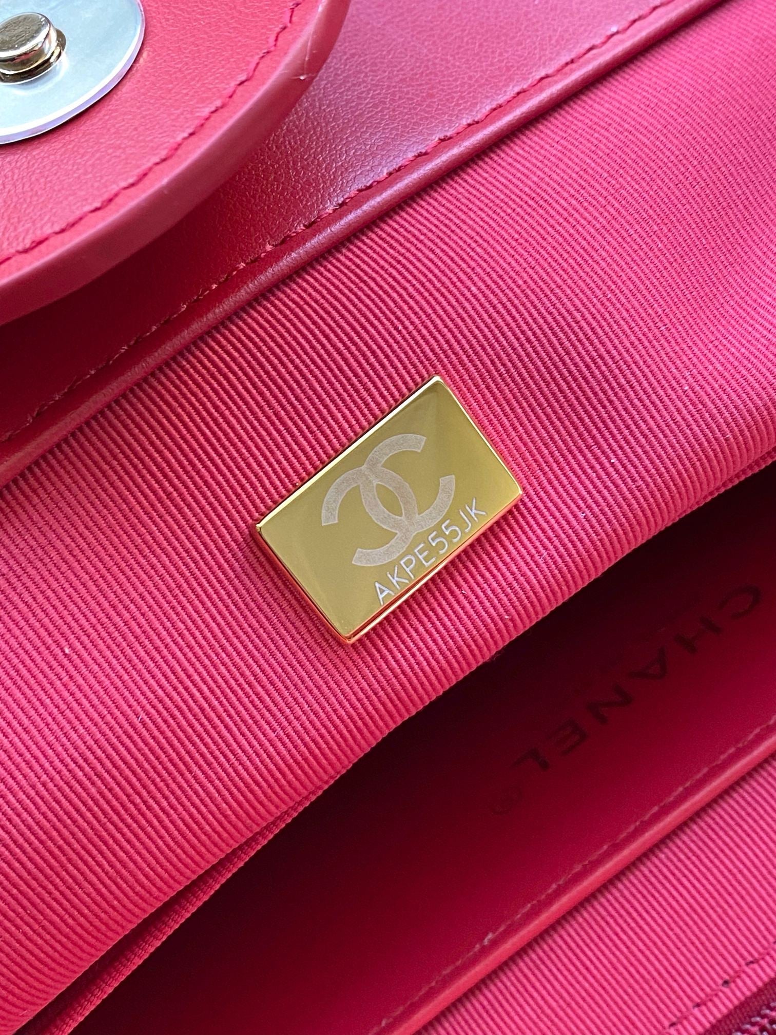 Chanel 2026 Deauville Tote Bag 46cm Red mix White Canvas Leather 331128