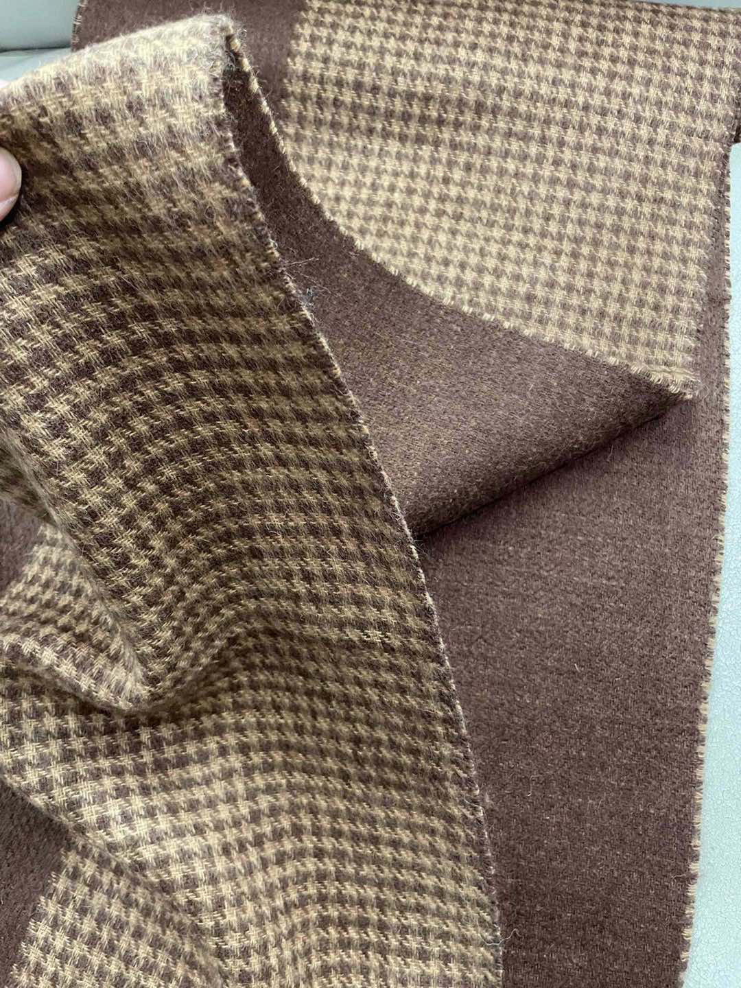 GG Double-Sided Scarf 180CM Brown Cashmere 287526