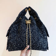 CC 25A Hobo Bag 40 Black Tweed Wool