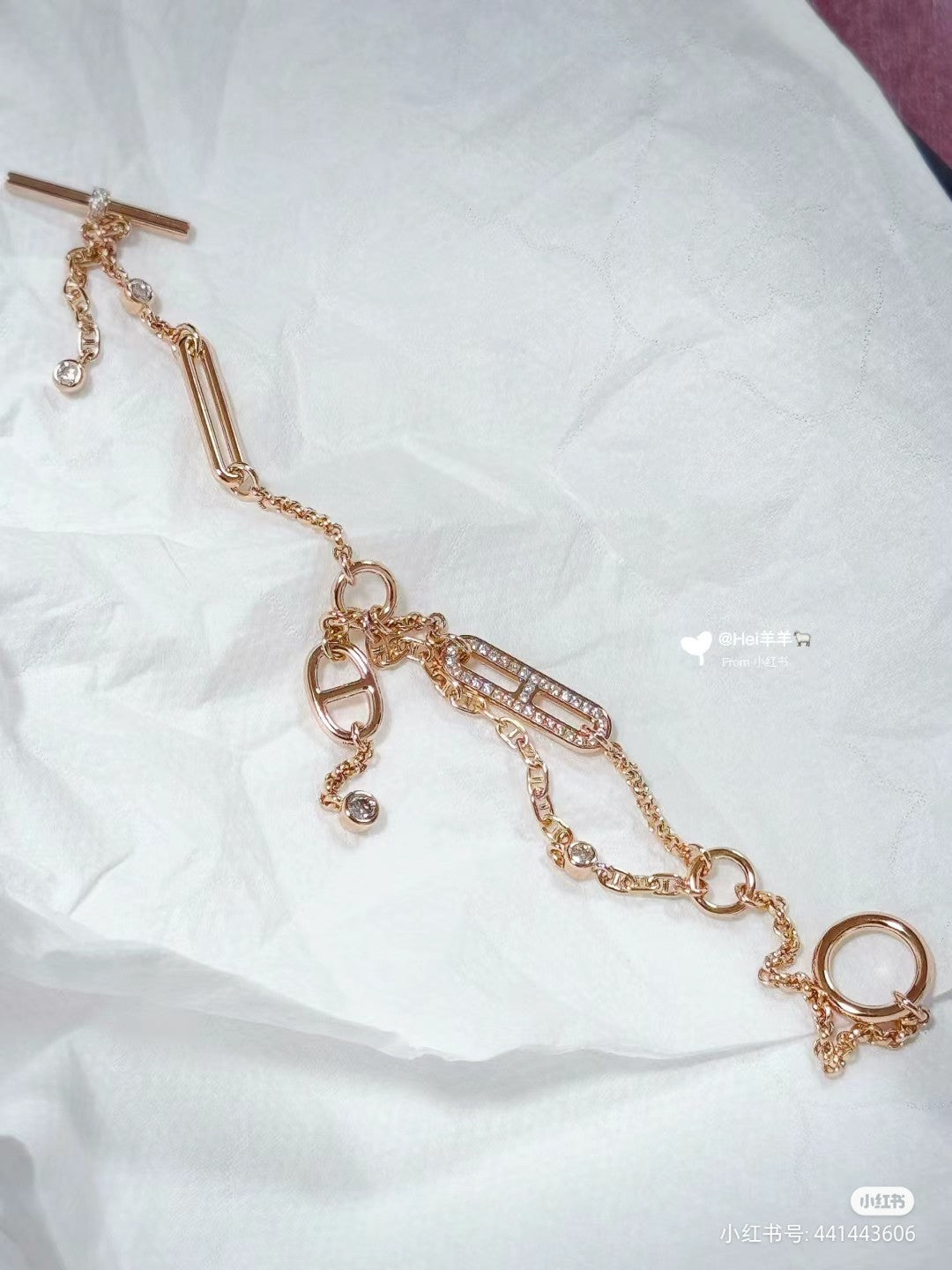 Hermes Farandole Pig Nose Full Diamond Bracelet