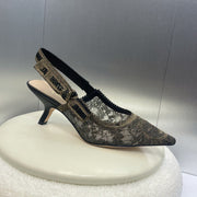 cd slingback pump 65 transparent mesh embroidered black sun motif