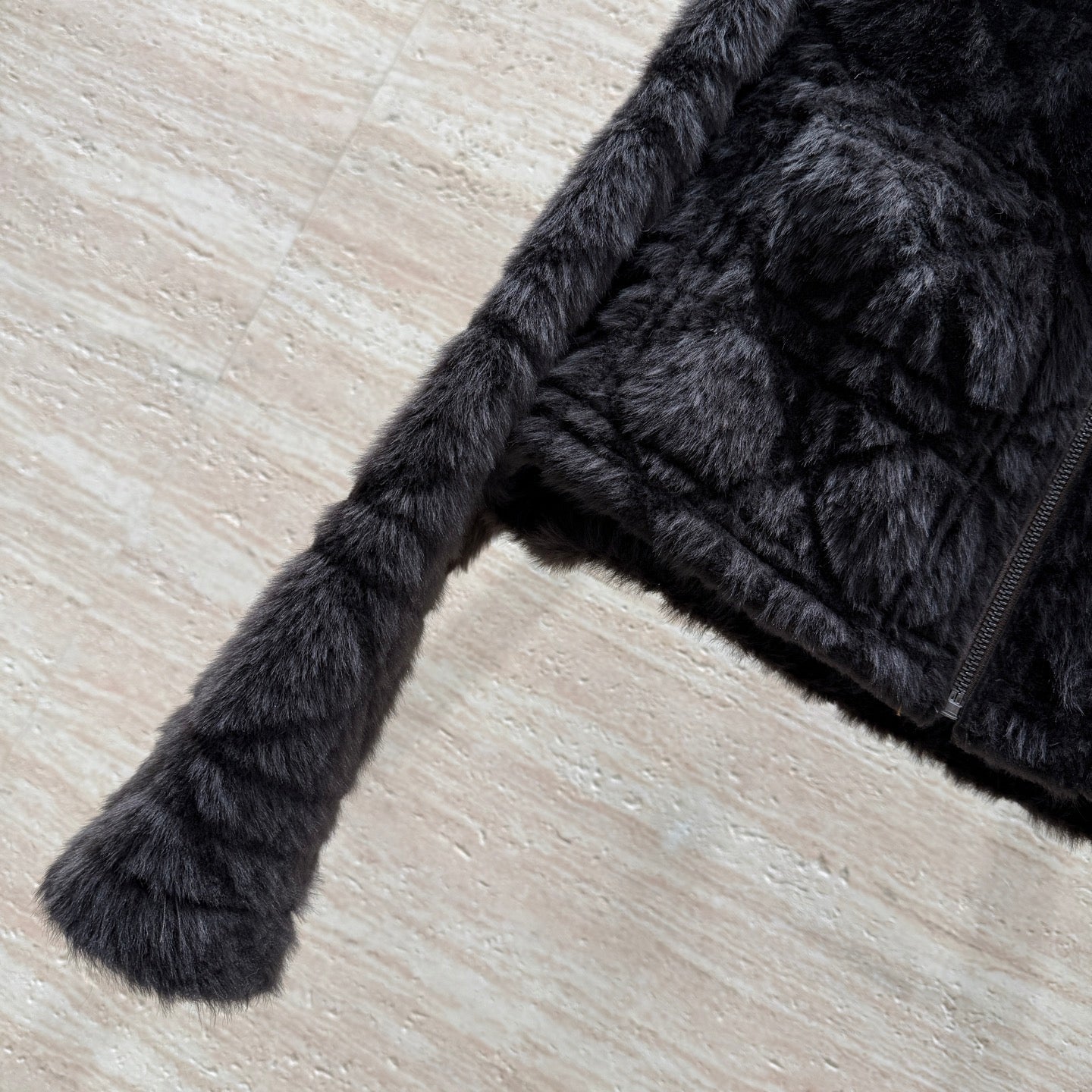 Dior 2025 Shearling Coat Black Wool