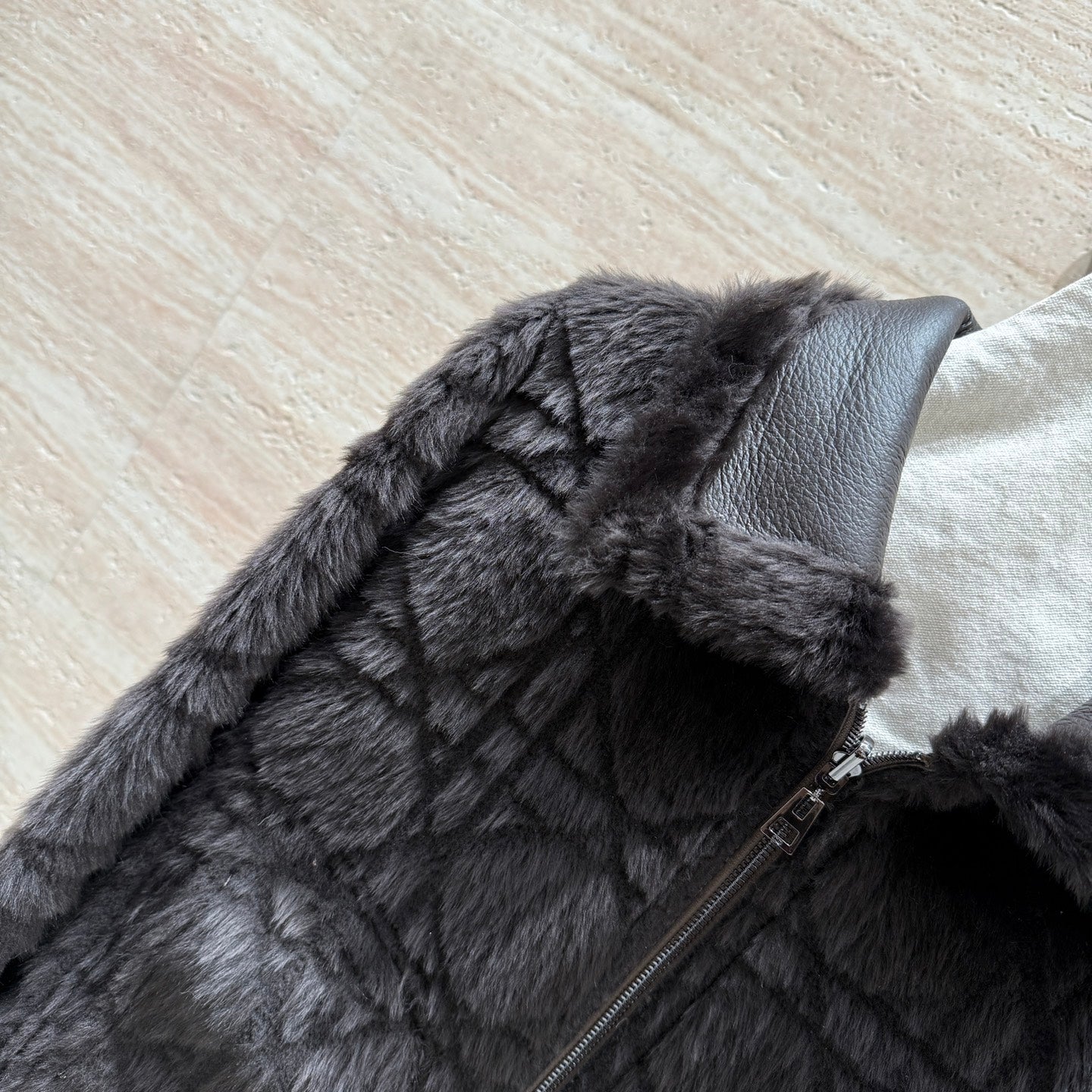 Dior 2025 Shearling Coat Black Wool