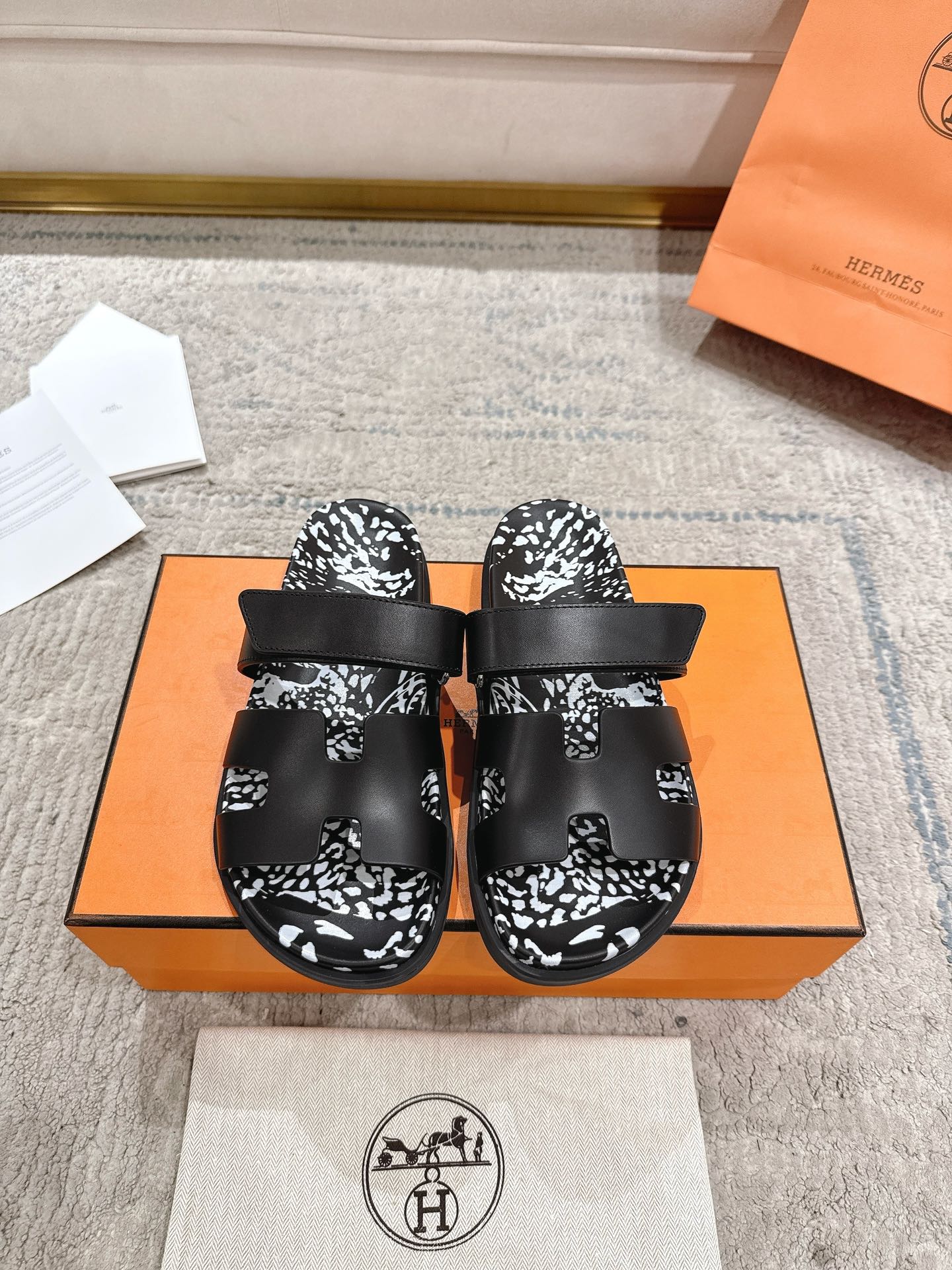 Hermes 2026 Chypre Sandal With Leopard Print 842028