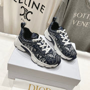 CD Vibe Sneaker Charcoal Blue Polyester Mesh Fabric And Cowhide