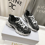 CD Vibe Sneaker Black Polyester Mesh Fabric And Cowhide