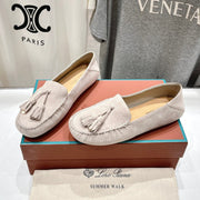 dot sole walk mocassin light brown suede