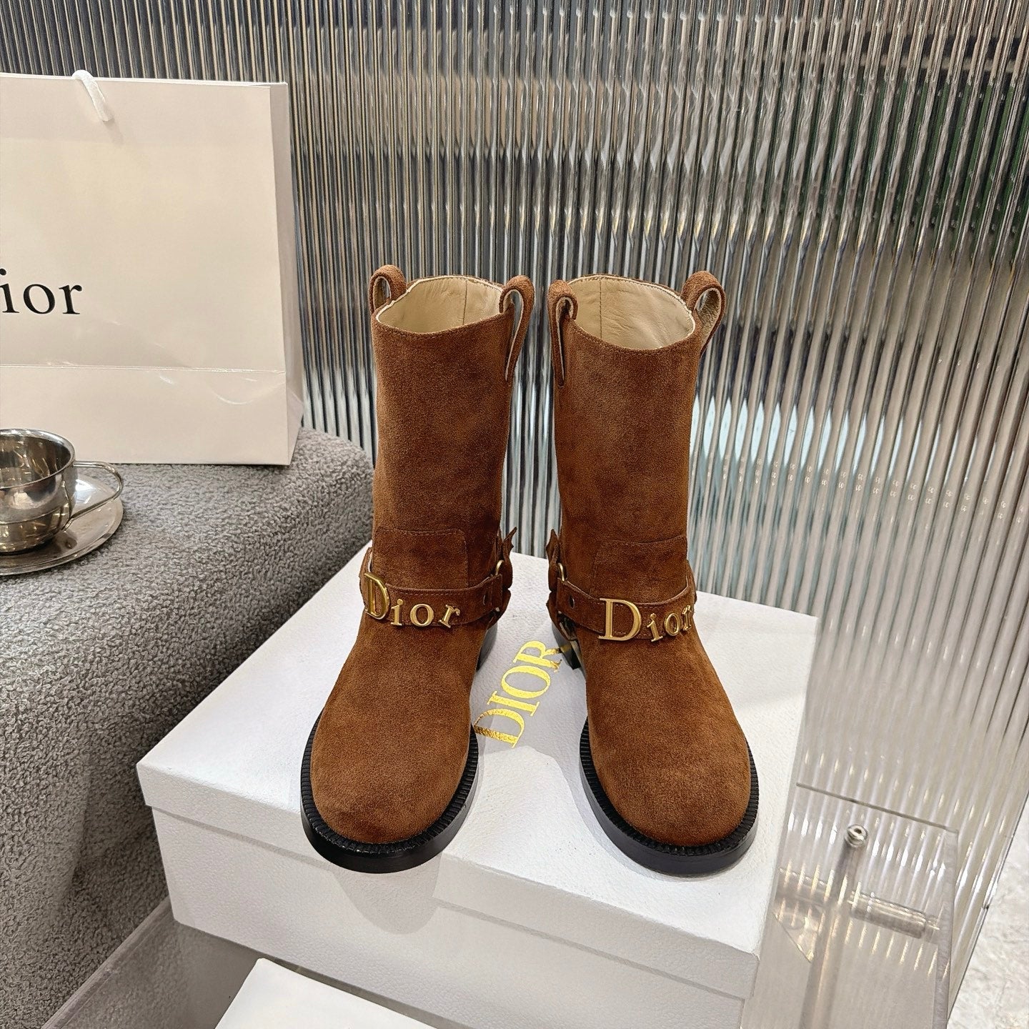 Dior 2026 Bolt Ankle Boot 35mm Suede Calfskin 927513