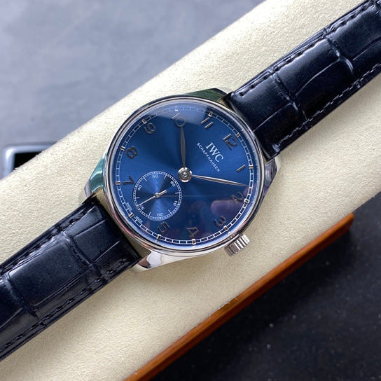 IWC Portuguese 40.4mm Dark Blue Dial Steel Case Leather Strap