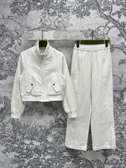 Gucci 25 Double G Denim Suit White Cotton