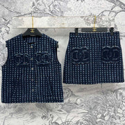 CC 25 Denim Set Blue Cotton