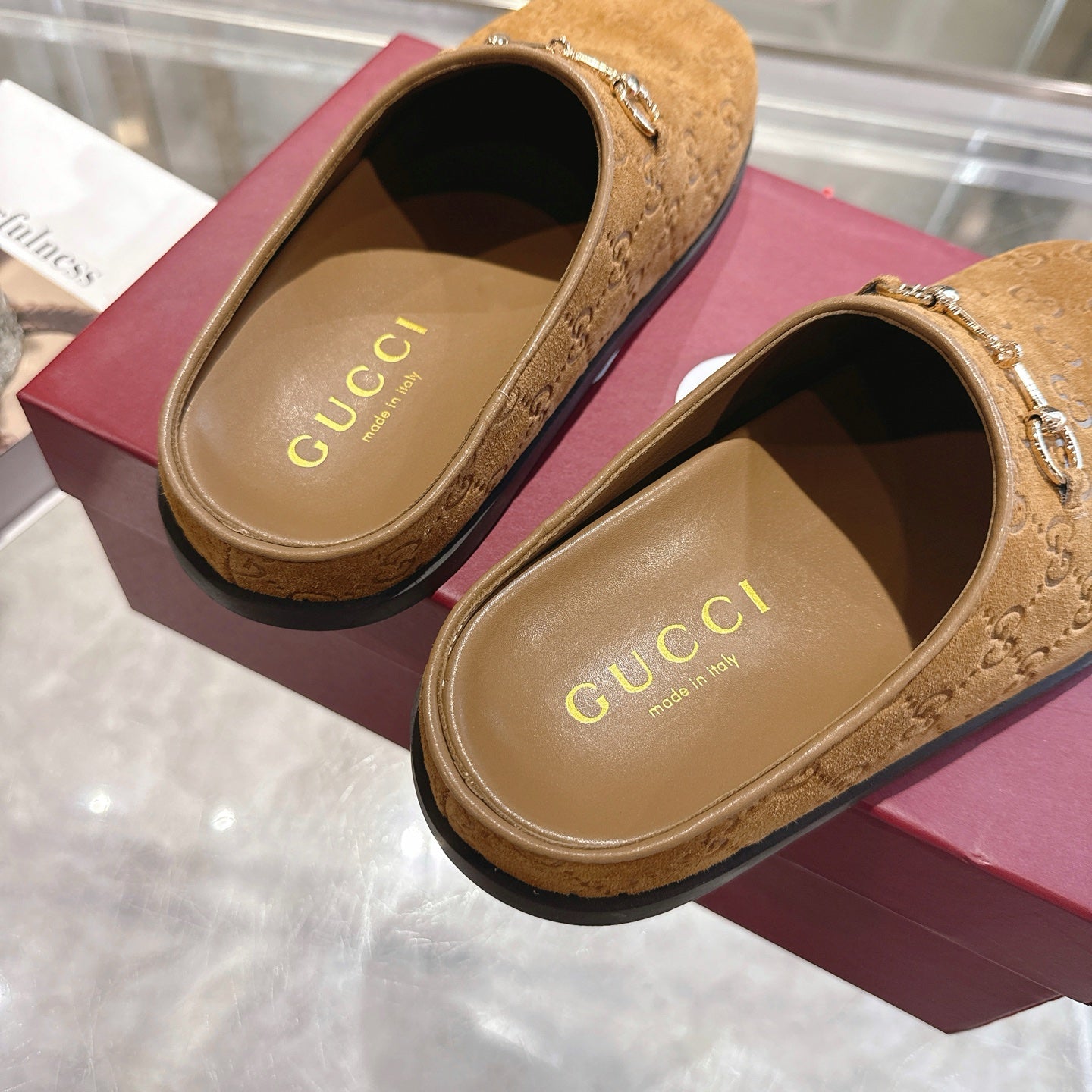 Gucci 2026 Horsebit Mule Camel Brown Suede Cowhide 849784