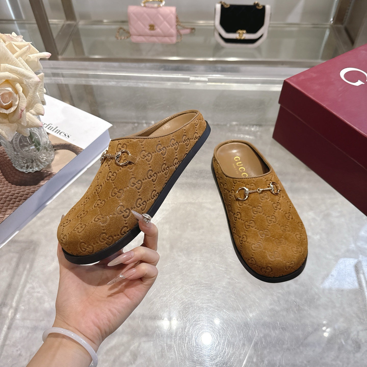 Gucci 2026 Horsebit Mule Camel Brown Suede Cowhide 849784
