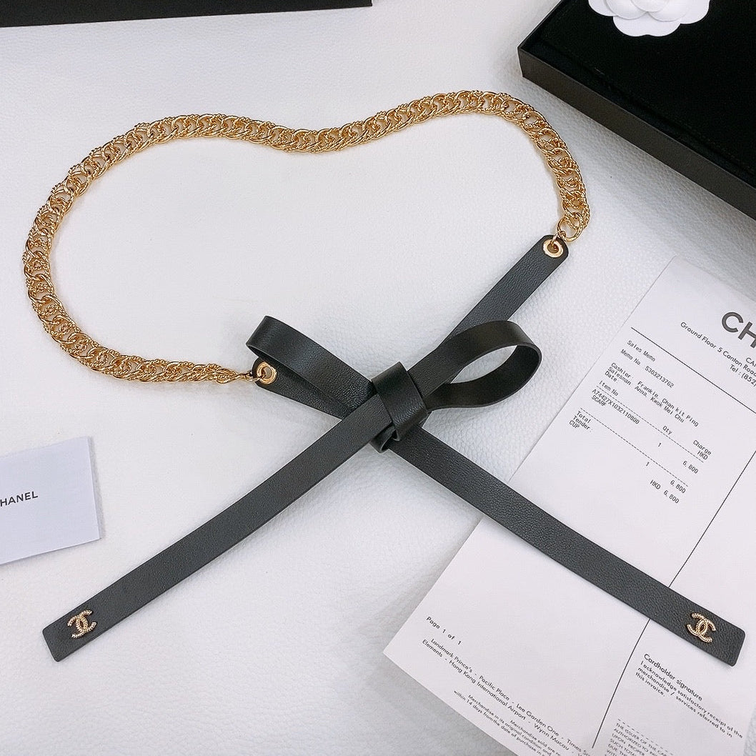 Chanel 2026 Spiral Bow Waist Chain Belt