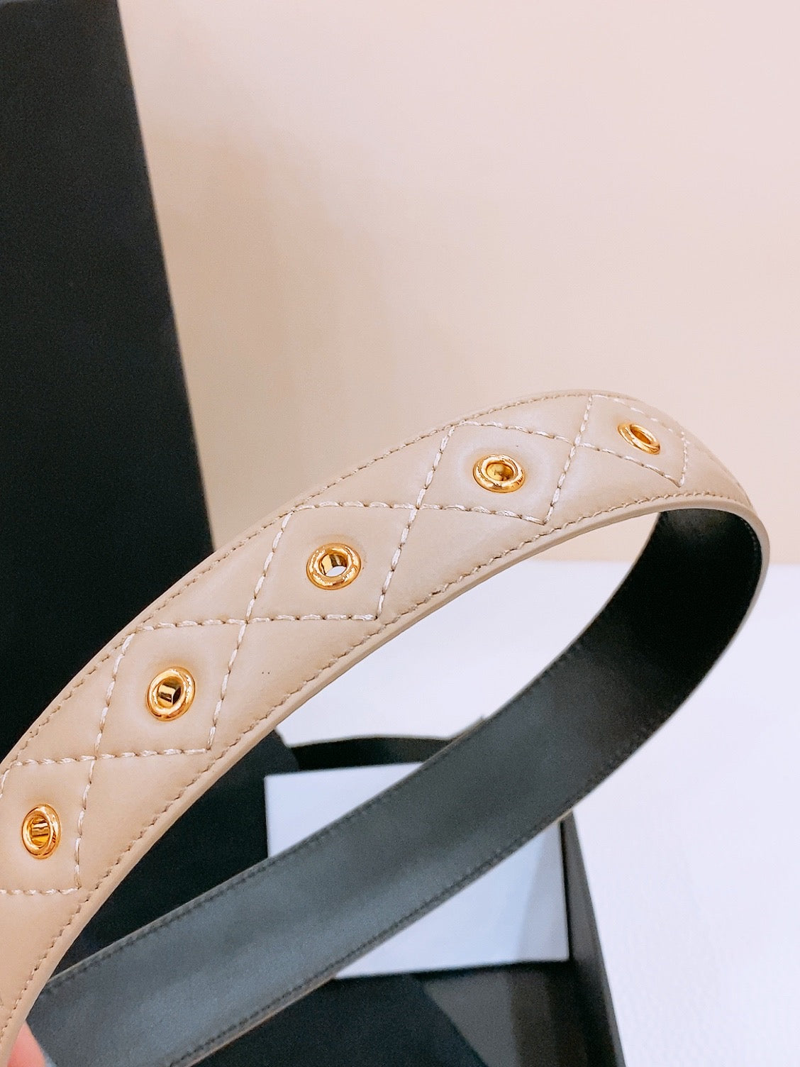 Chanel 2026 Quilted CC Buckle Belt 30mm Lambskin