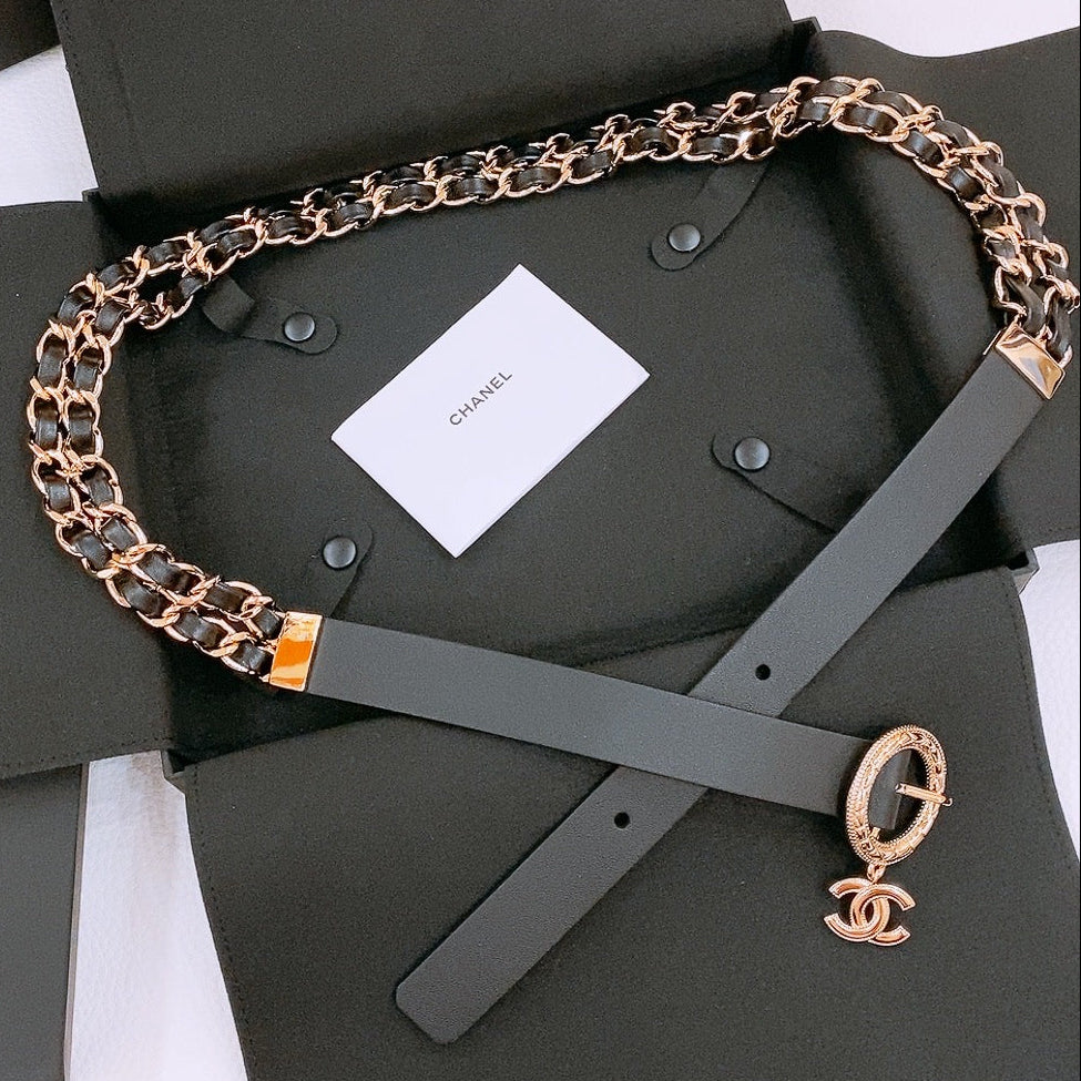 Chanel 2026 Leather Chain Belt 20mm 190392