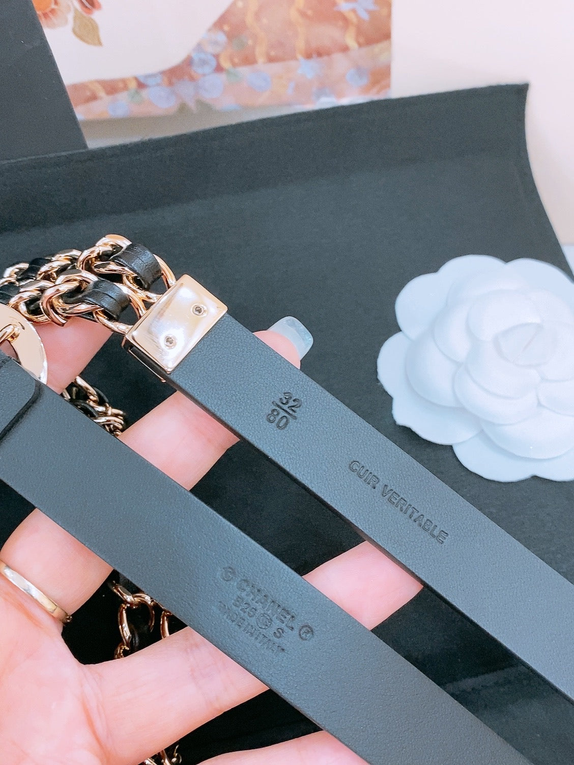 Chanel 2026 Leather Chain Belt 20mm 190392