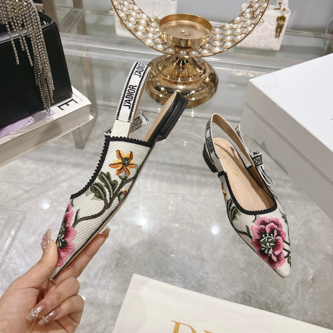 Dior 2026 Multicolor Floral J'Adior Slingback Pump Fabric Leather 630074