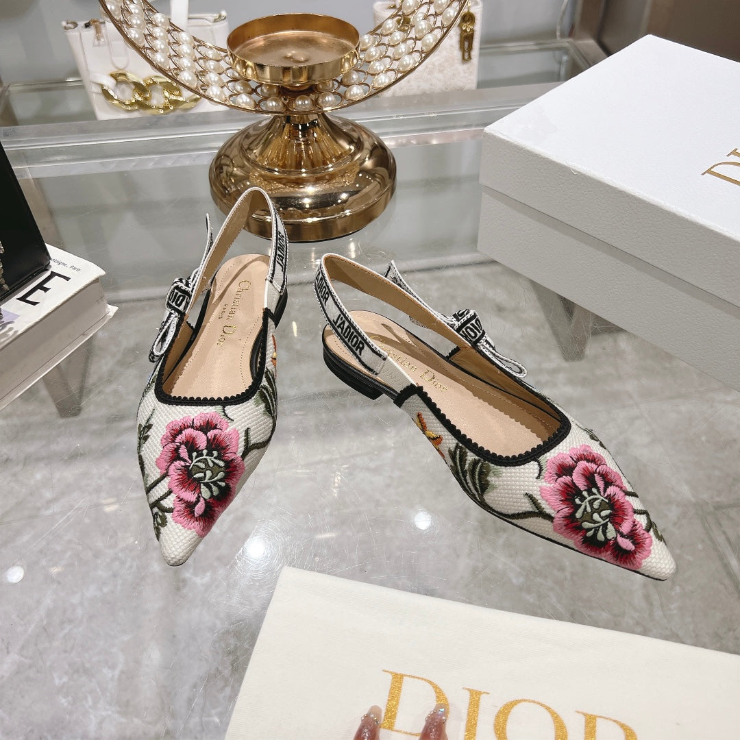Dior 2026 Multicolor Floral J'Adior Slingback Pump Fabric Leather 630074