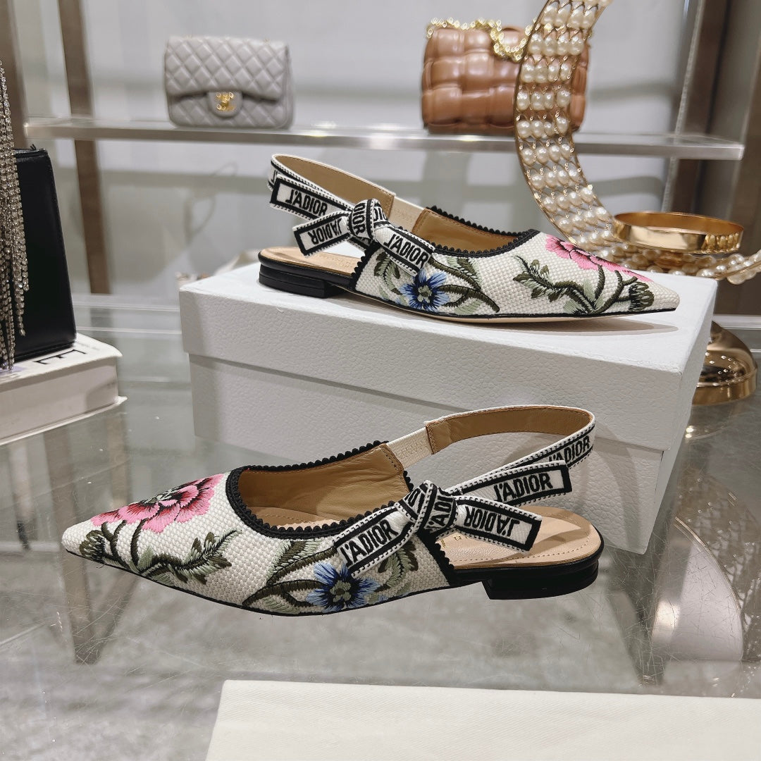 Dior 2026 Multicolor Floral J'Adior Slingback Pump Fabric Leather 630074