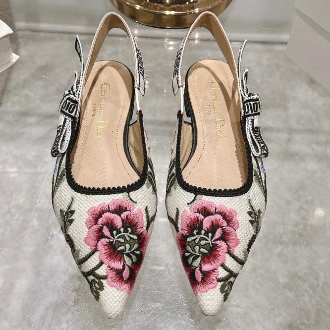 Dior 2026 Multicolor Floral J'Adior Slingback Pump Fabric Leather 630074