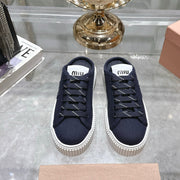 Miu 25C Sneaker Mules Night Blue Demin Fabric 235315
